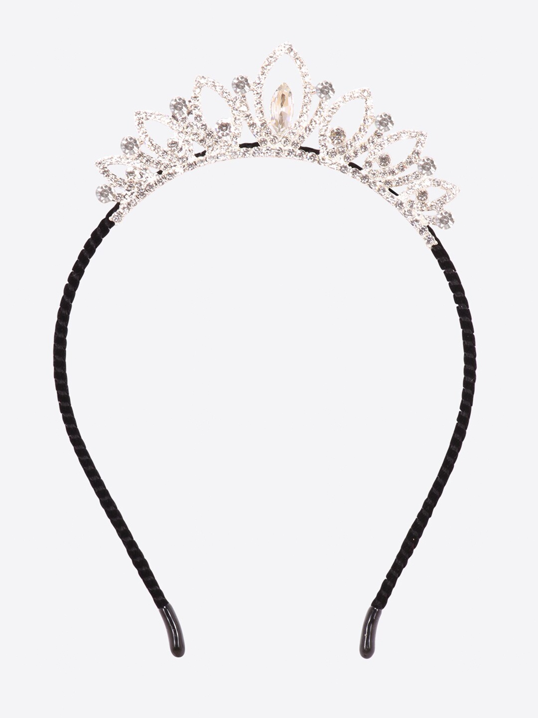 

CUTECUMBER Girls Black & White Embellished Crown Hair Band