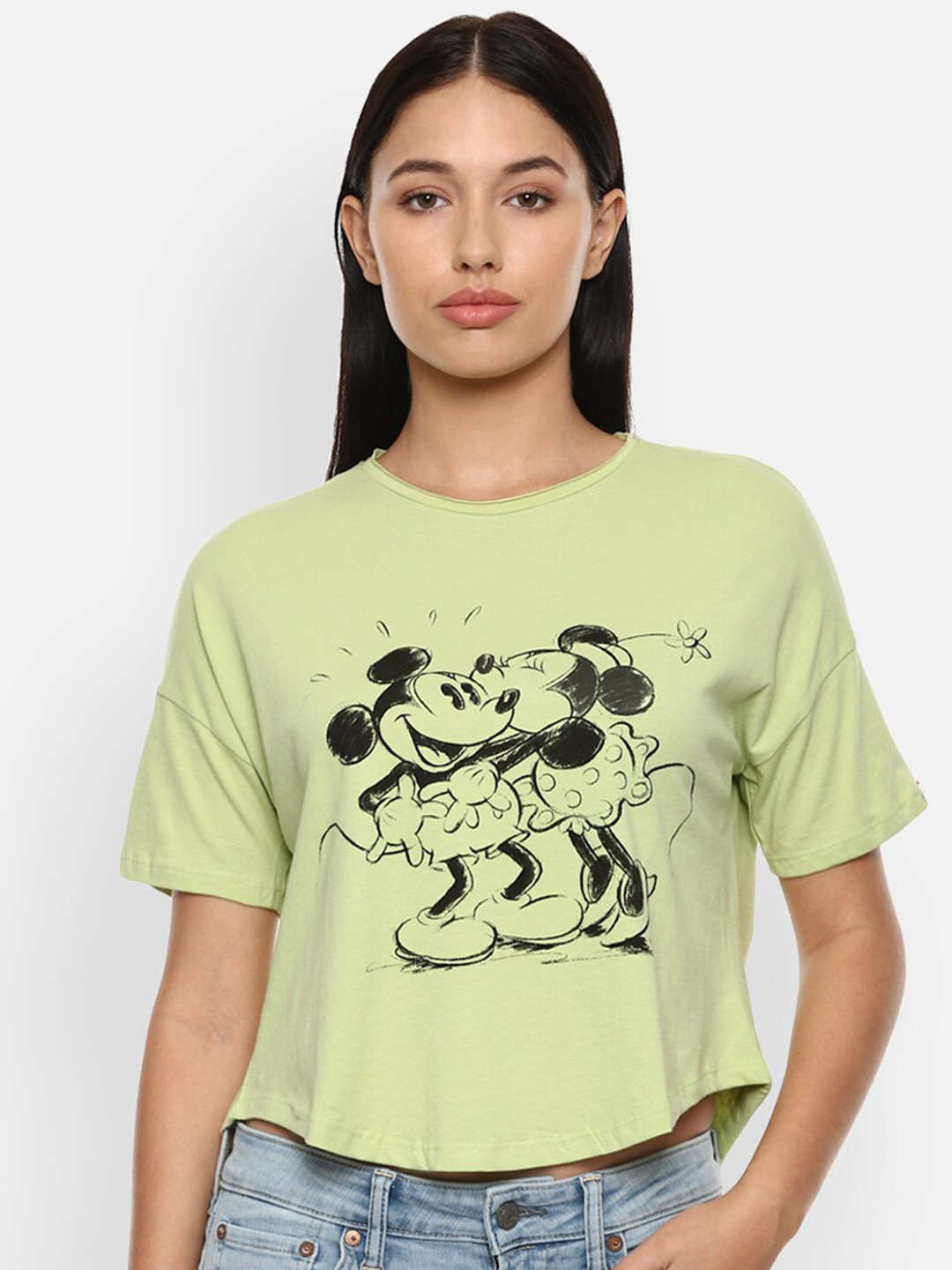 

Van Heusen Woman Women Green Printed T-shirt