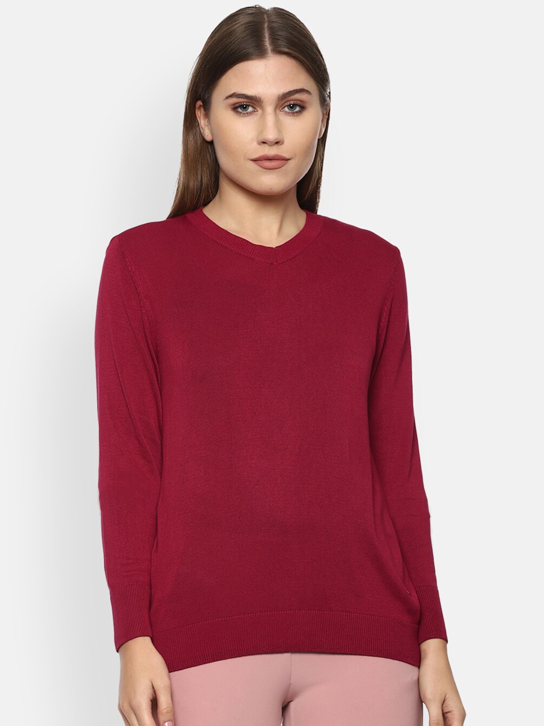 

Van Heusen Woman Maroon Pullover