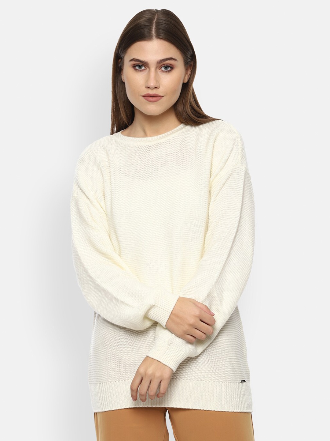 

Van Heusen Woman Women Cream-Coloured Pullover