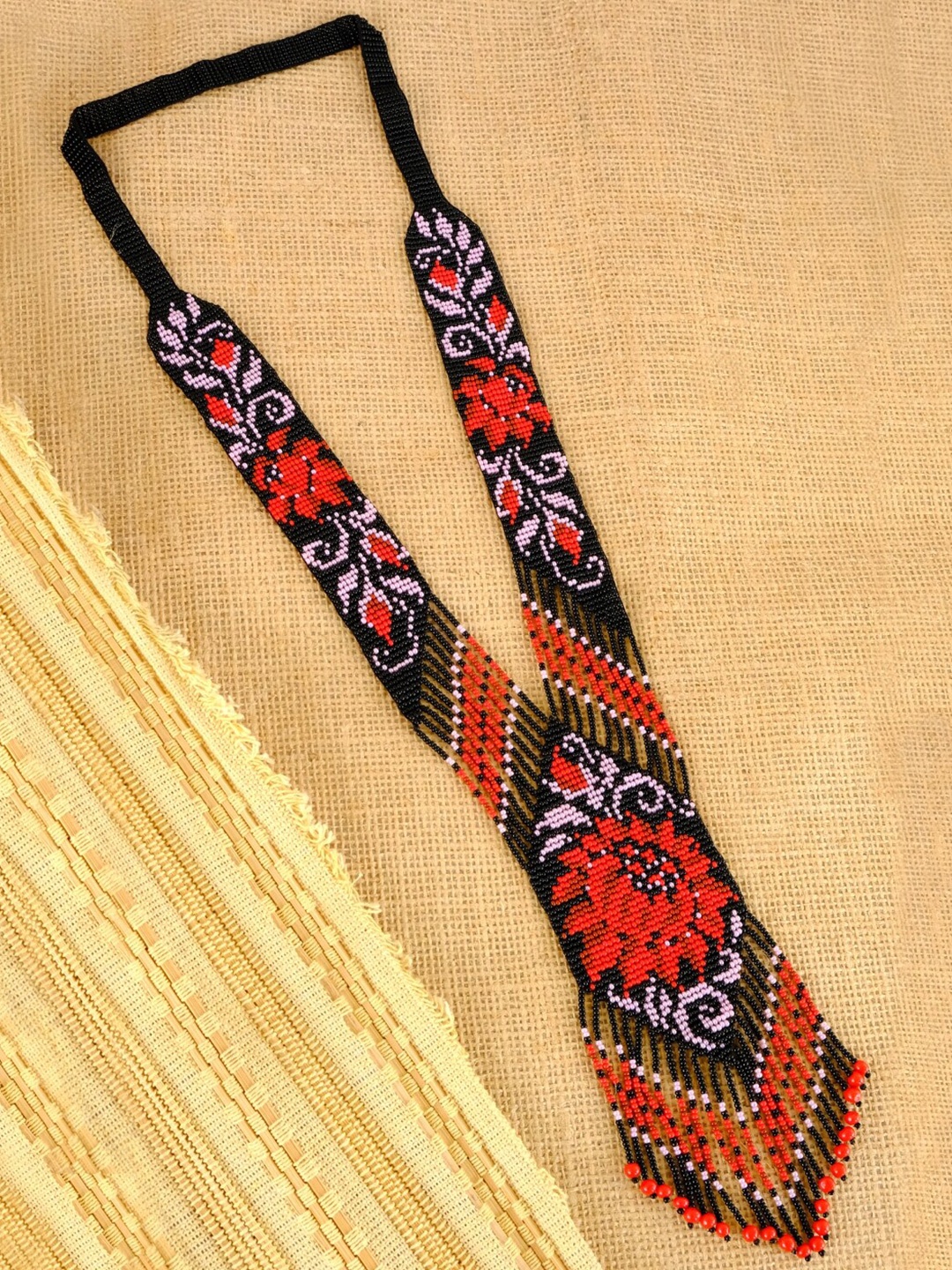 

Crunchy Fashion Women MultiColoured Boho Necklace, Black