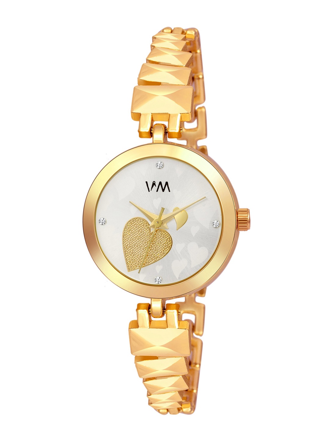 

Watch Me Women White Dial & Gold Toned Bracelet Style Straps Analogue Watches - PP-018