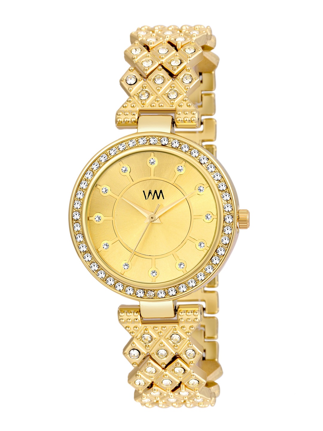 

Watch Me Women Gold-Toned Embellished Dial Bracelet Style Straps Analogue Watches - PP-035