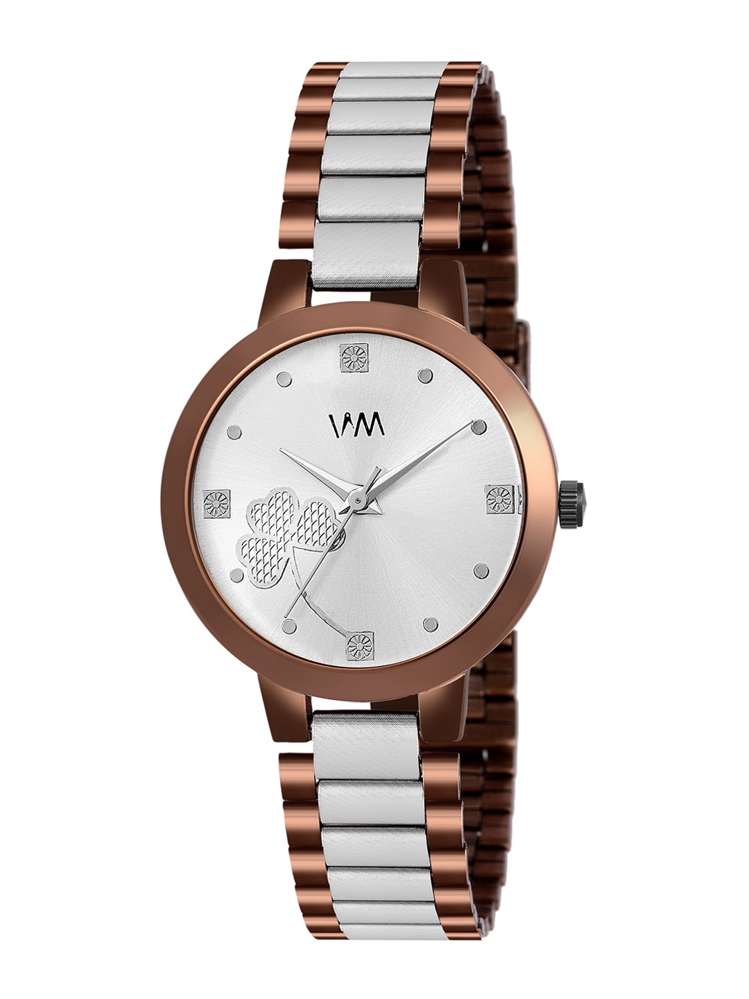 

Watch Me Women Silver-Toned Embellished Dial & Bracelet Style Straps Analogue Watch PP-026