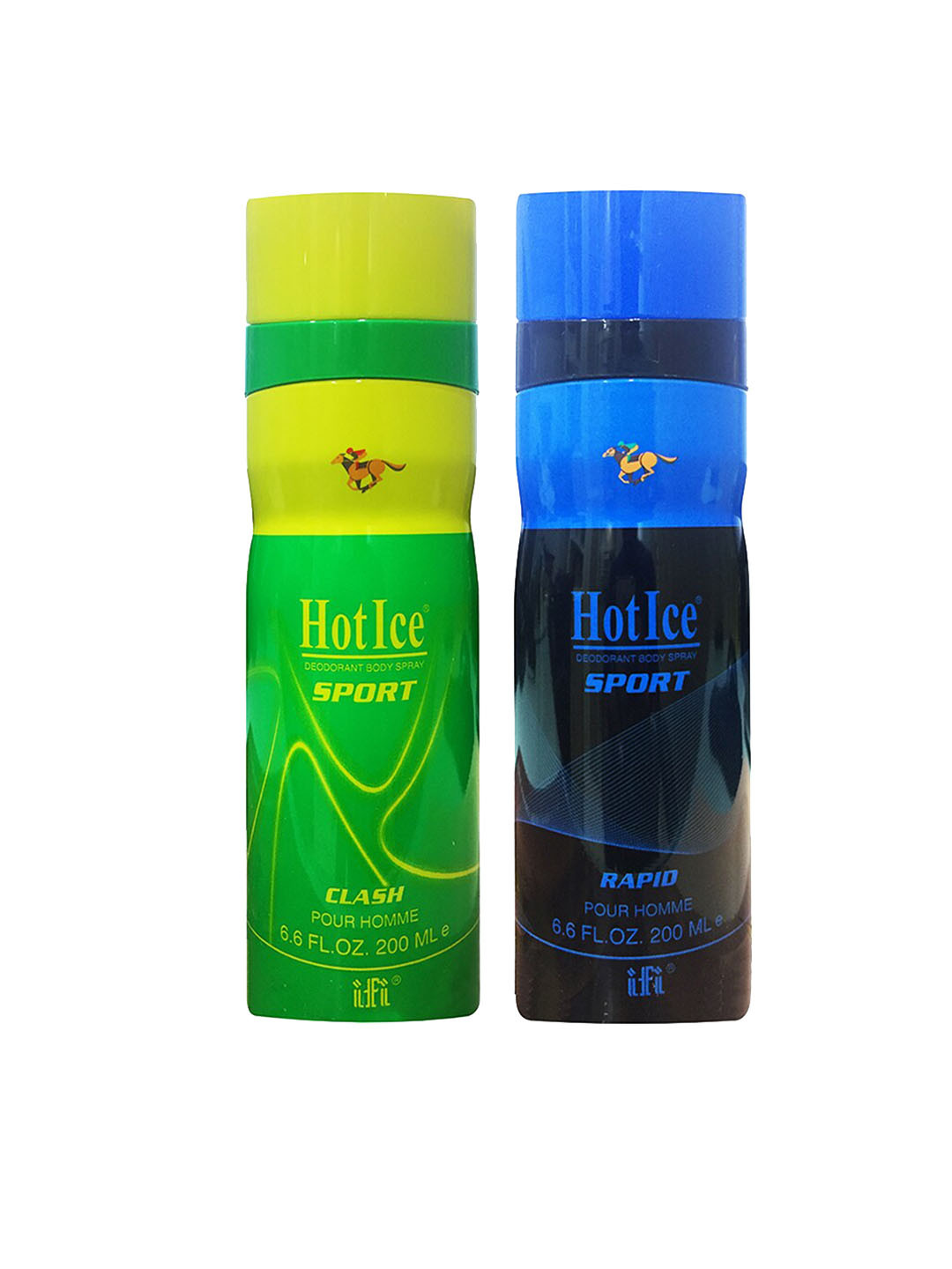 

Hot Ice Pack Of 2 Hot Ice Sports Clash & Rapid Deodorant 400 ml, Green