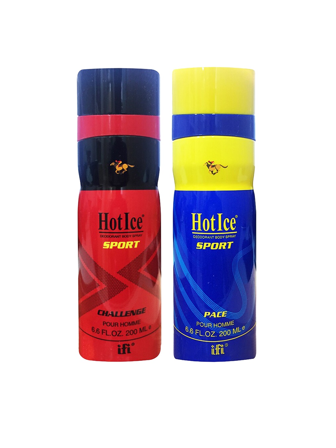 

Hot Ice Sports Challenge & Pace Deodorant Combo 400 ml, Red