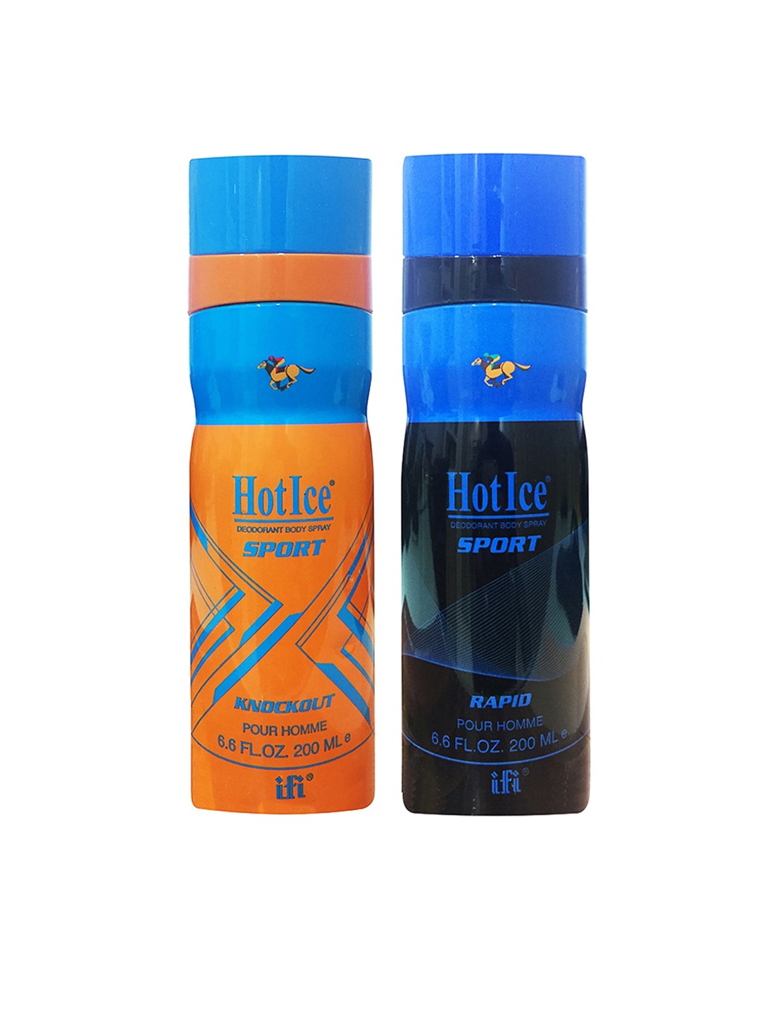 

Hot Ice Men Multi Set of 2 Knockout & Rapid Deodorant 200ml