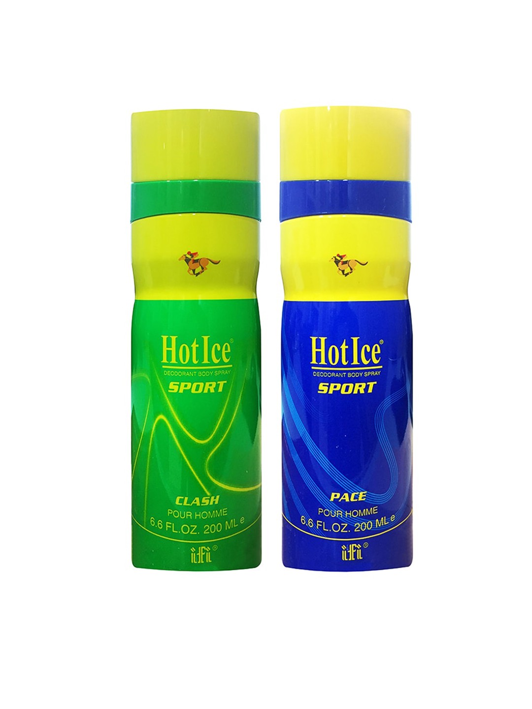 

Hot Ice Men Sports Clash & Pace Deodorant - 200ml Each, Green