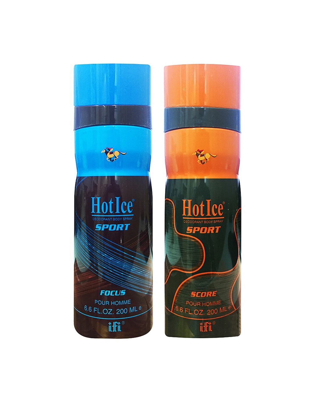 

Hot Ice Men Sports Focus & Score Deodorant - 200ml Each, Multi