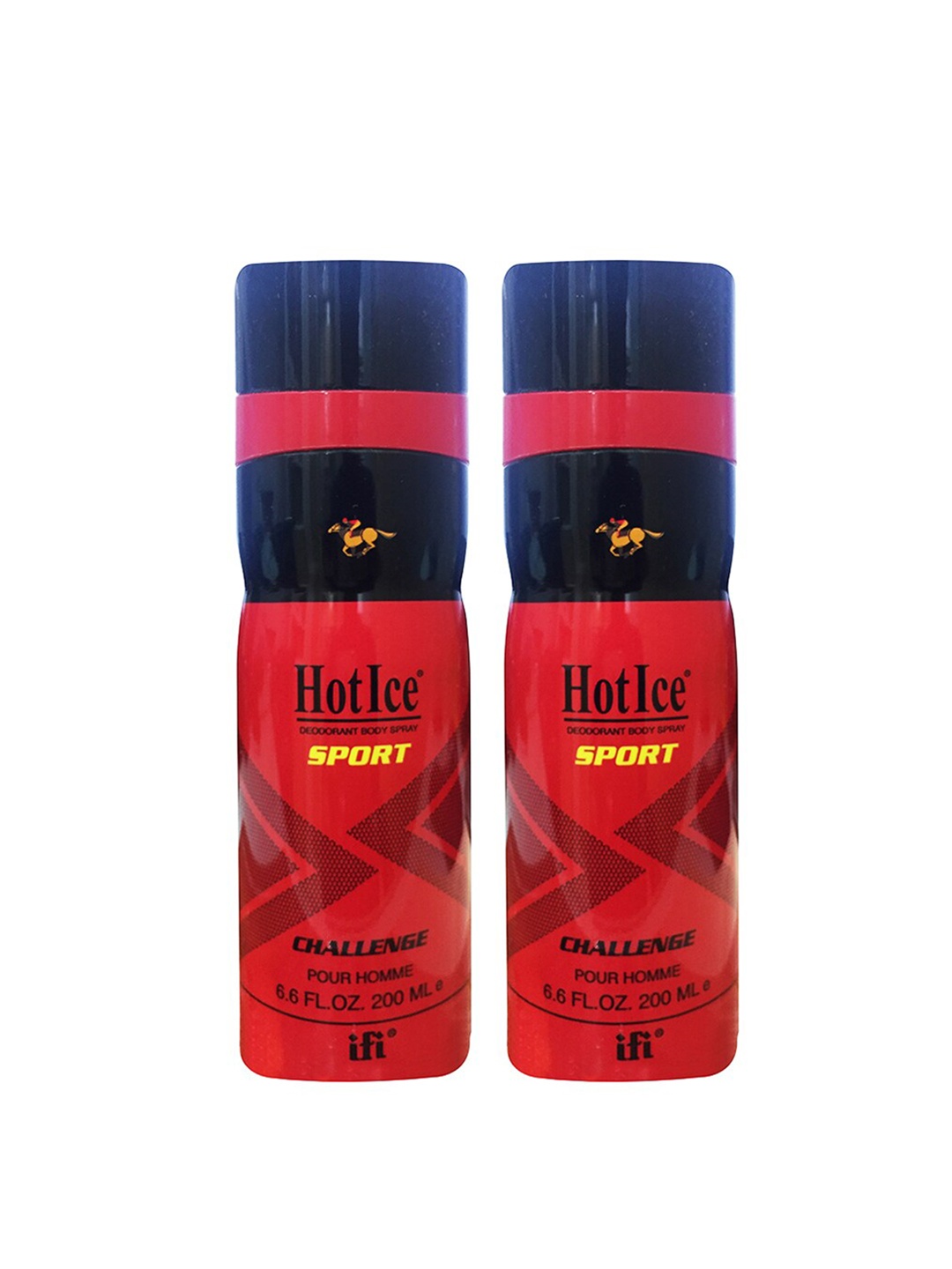 

Hot Ice Men Set of 2 Sports Challenge Deodorant - 200 ml each, Multi