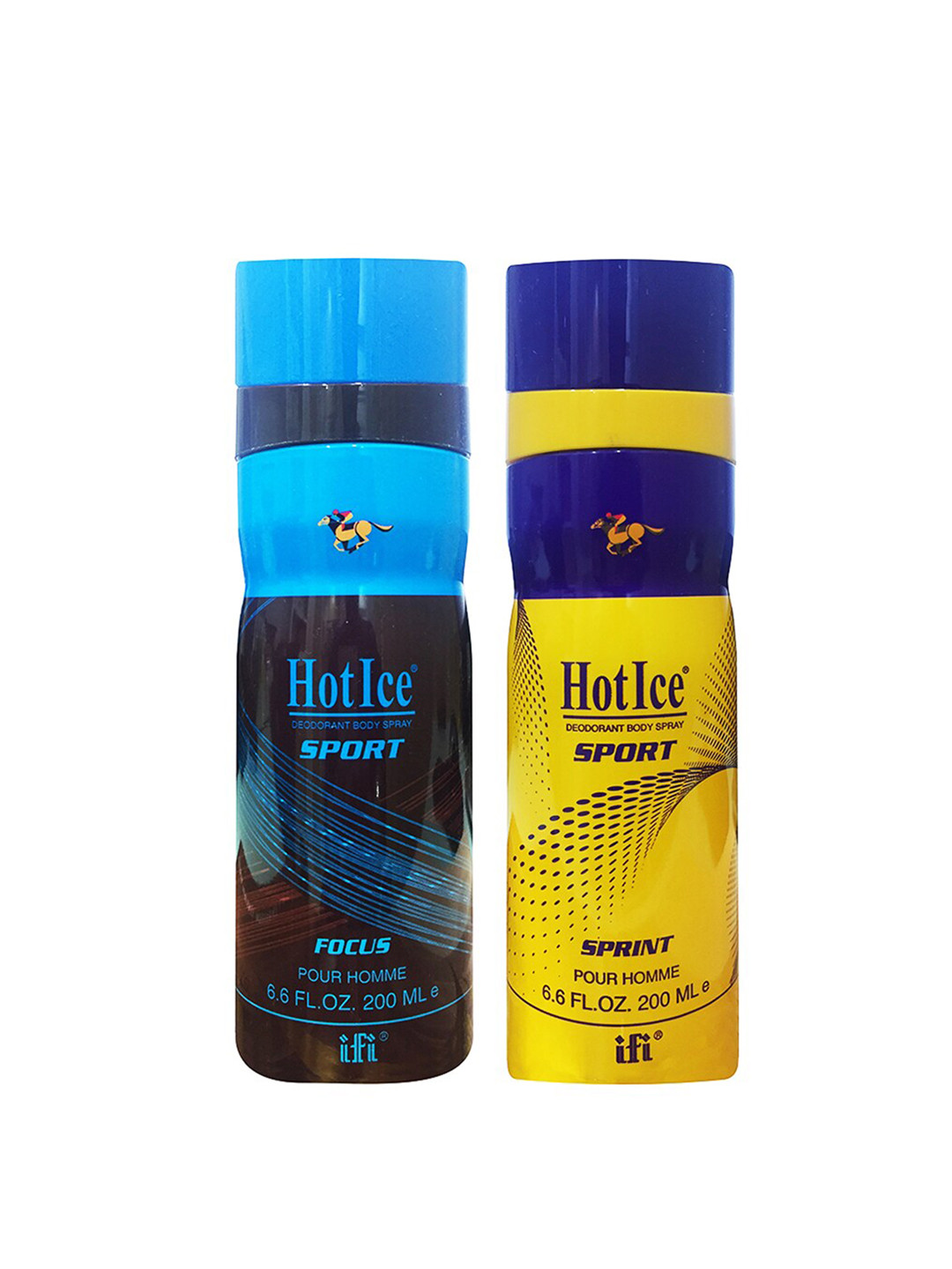 

Hot Ice Men Pack of 2 Sports Focus & Sprint Deodorant - 200ml, Multi