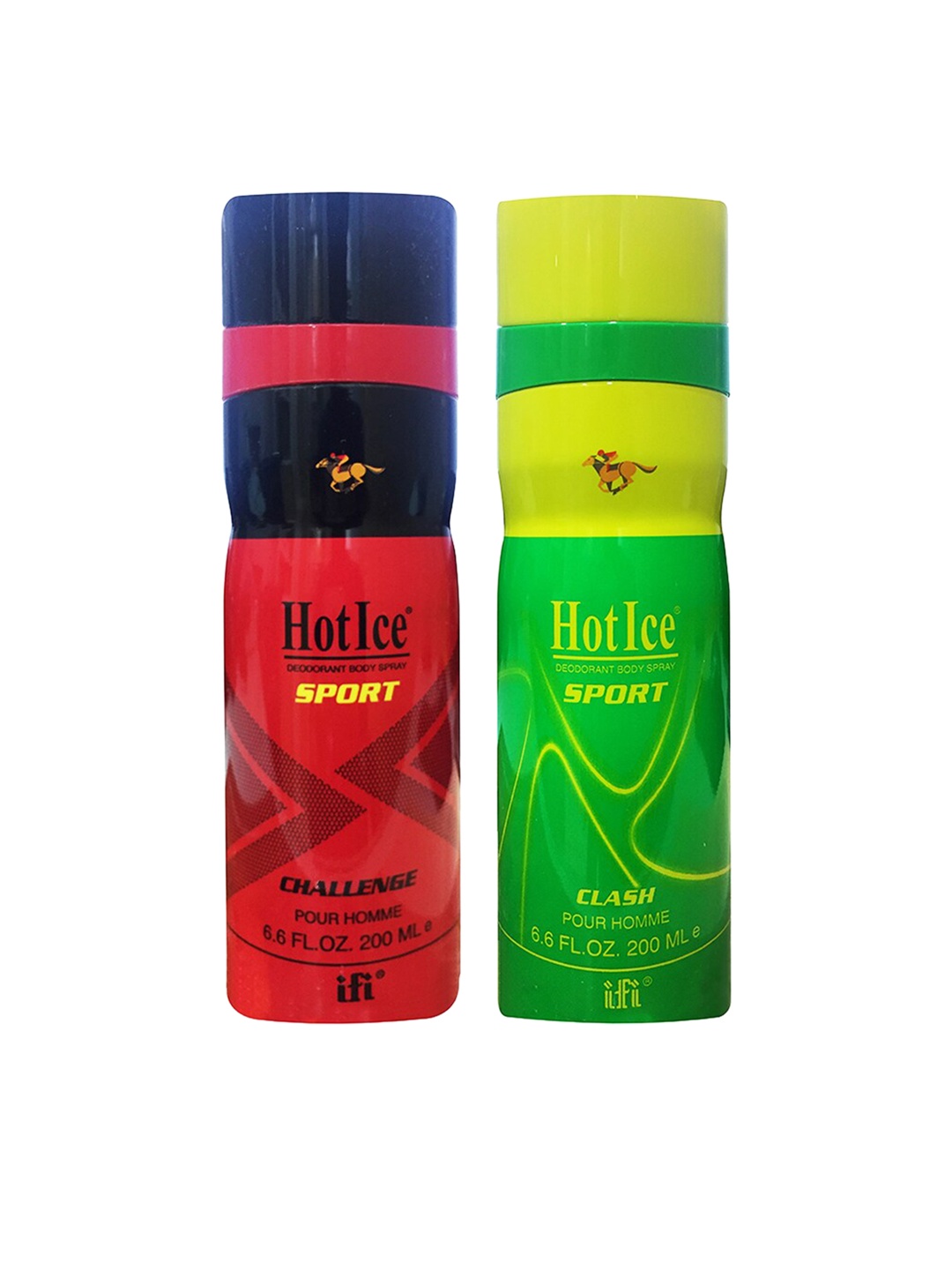 

Hot Ice Men Sports Challenge & Clash Deodorant - 200ml Each, Multi