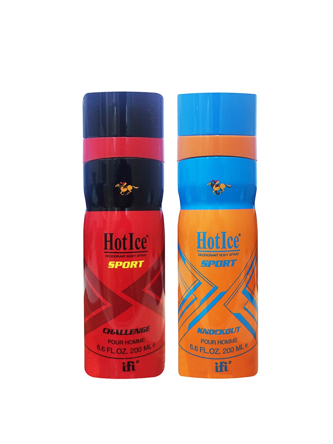 

Hot Ice Sports Challenge & Knockout Deodorant Combo 400 ml, Red