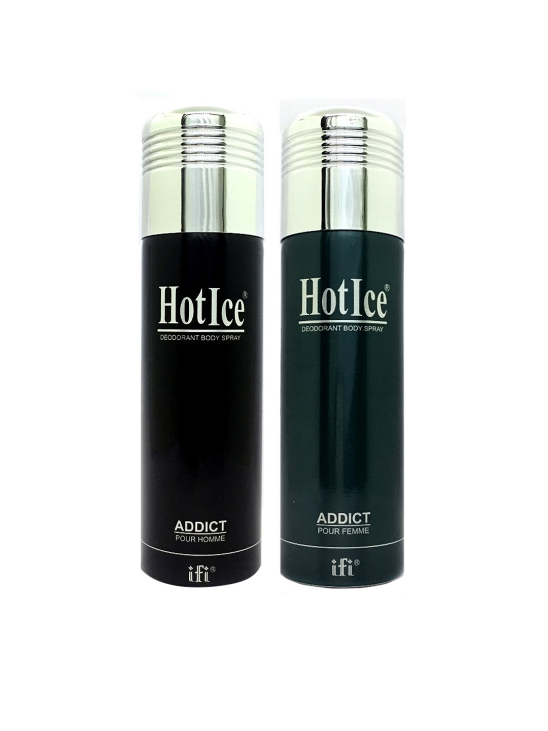 

Hot Ice Addict Homme & Femme Deodorant Combo 400ml, Black