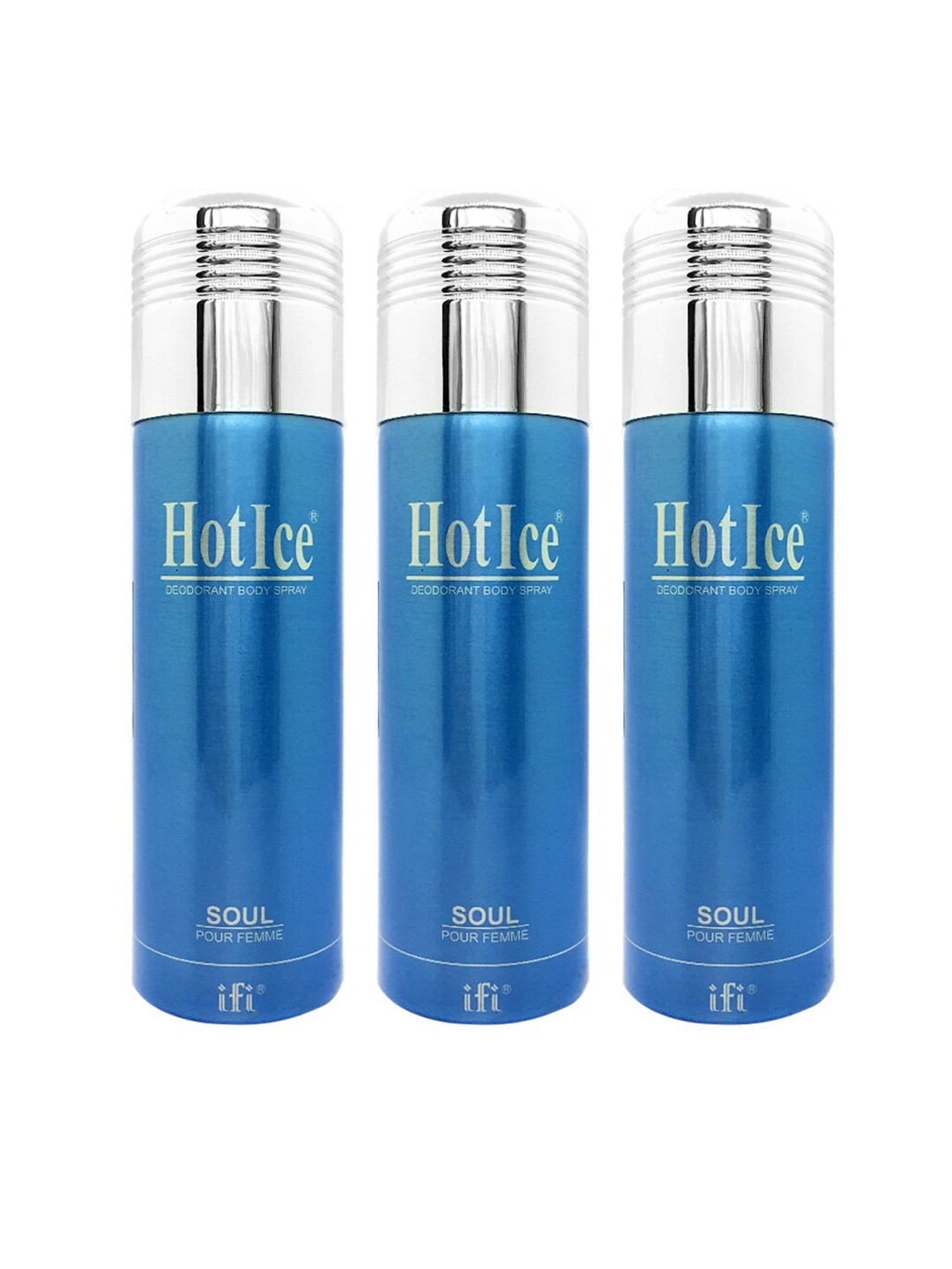 

Hot Ice Soul Fomme Deodorant, 200ml Each - ( Set of 3), Blue