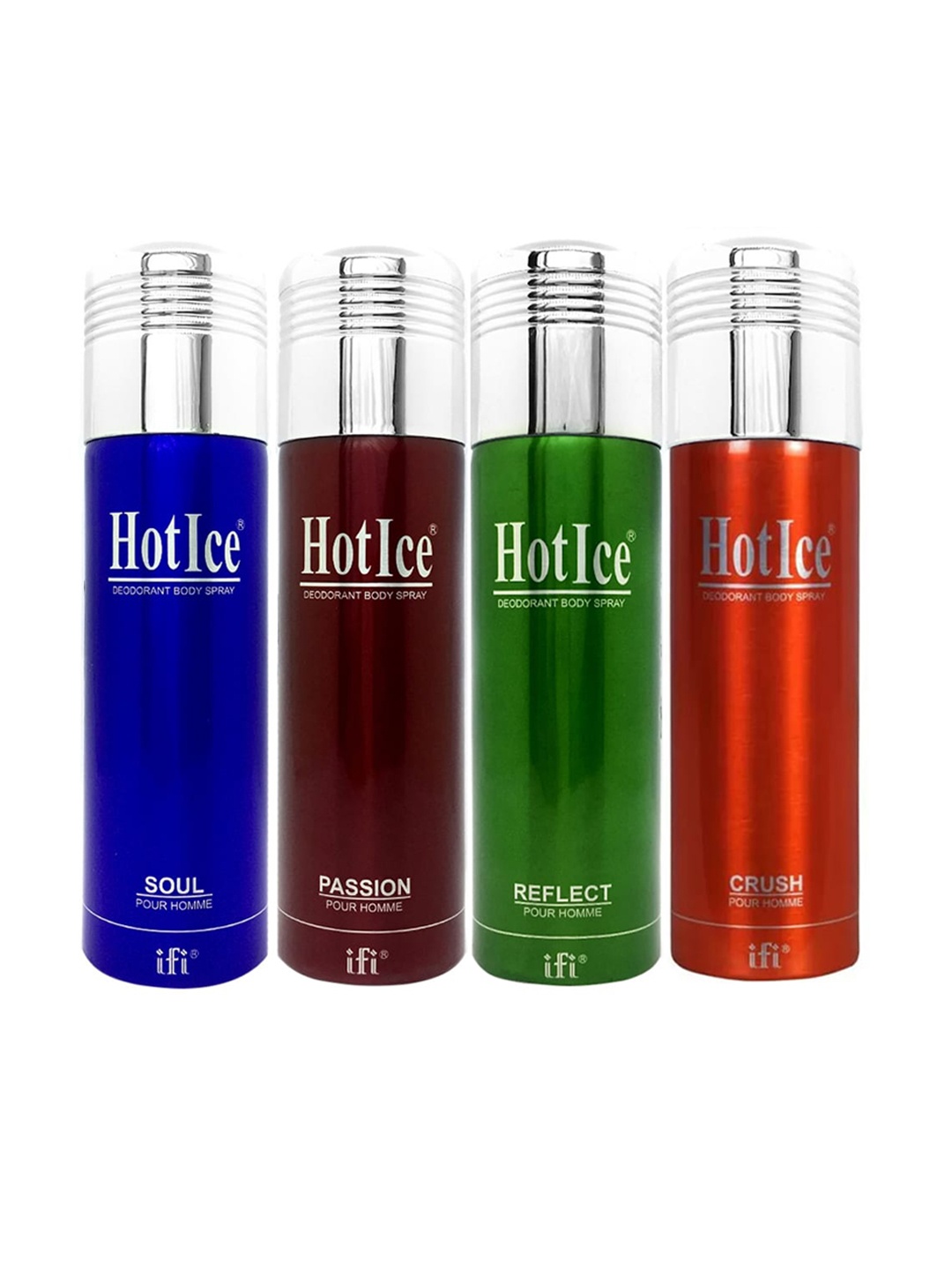 

Hot Ice Men Pack of 4 Deodorant - 200ml Each, Multi