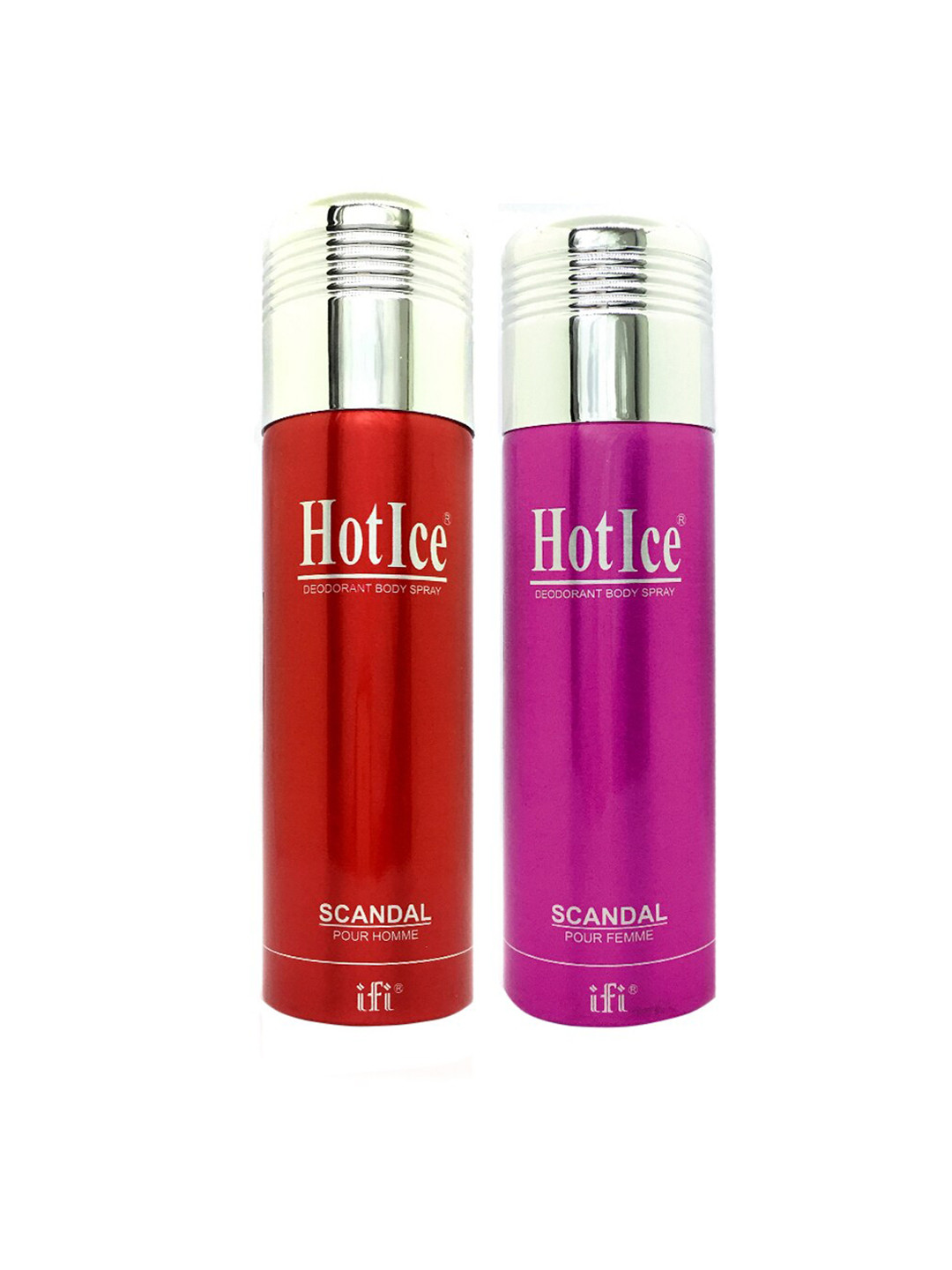 

Hot Ice Pink Set of 2 Scandal Homme & Femme Deodorant 200ml Each