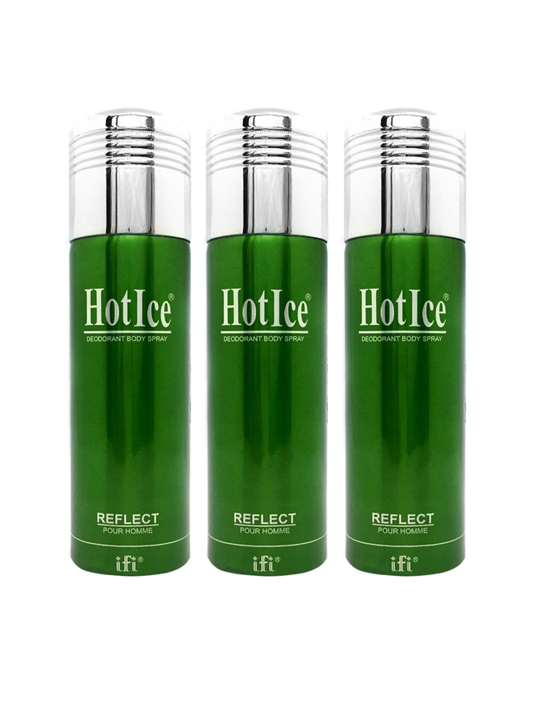 

Hot Ice Set of 3 Reflect Homme Deodorant 600ml, Green