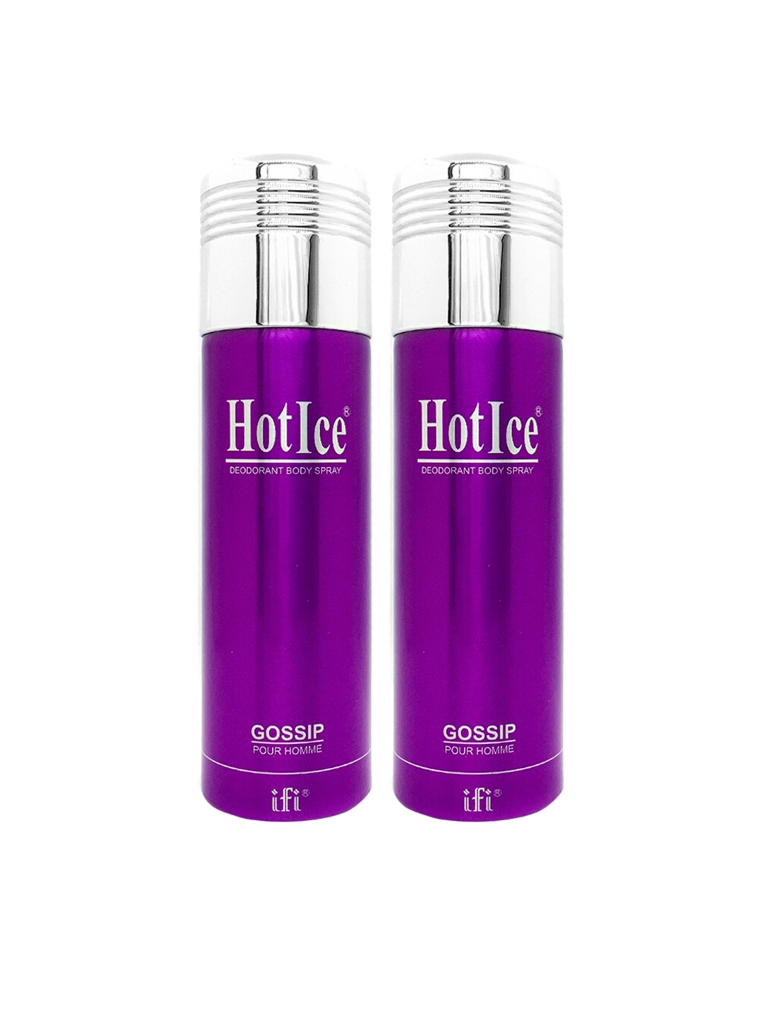 

Hot Ice Men Pack of 2 Gossip Deodorant - 200ml Each, Purple