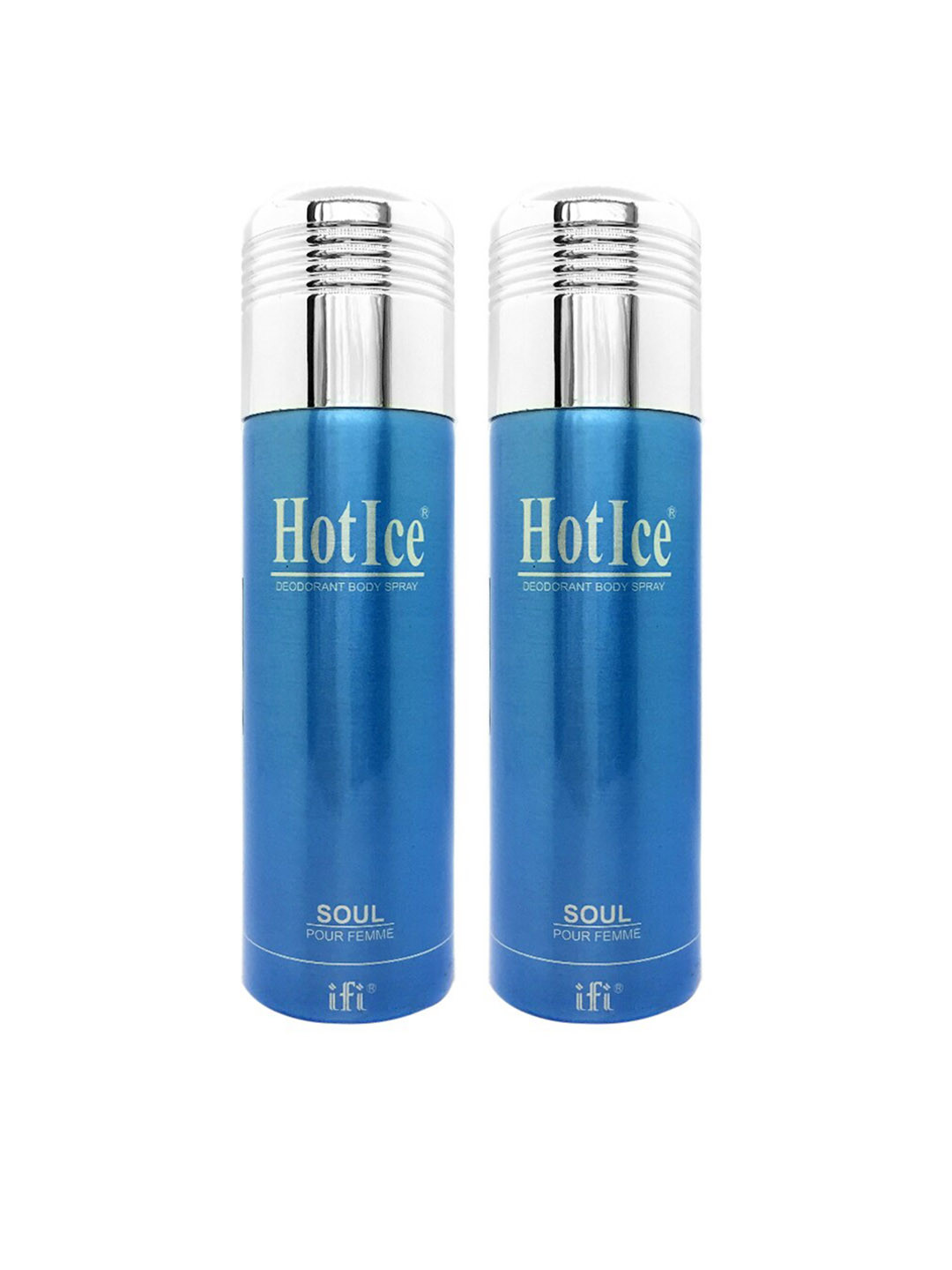

Hot Ice Women Set of 2 Soul Fomme Deodorant - 200 ml each, Blue