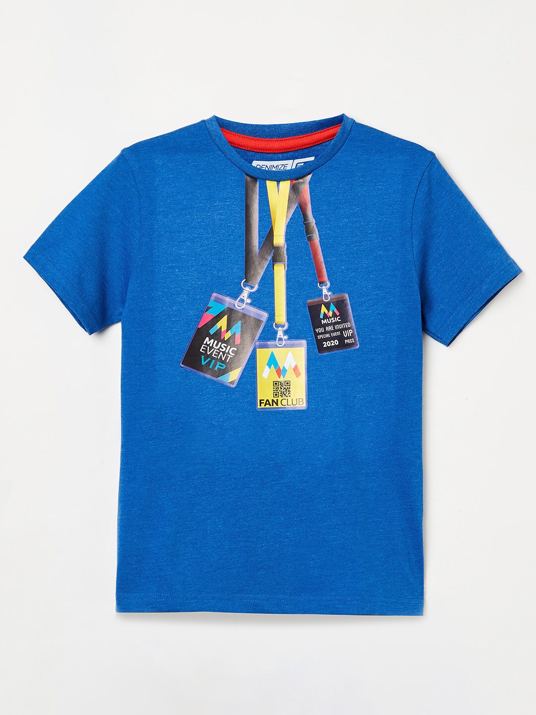

Denimize by Fame Forever Boys Blue Printed T-shirt