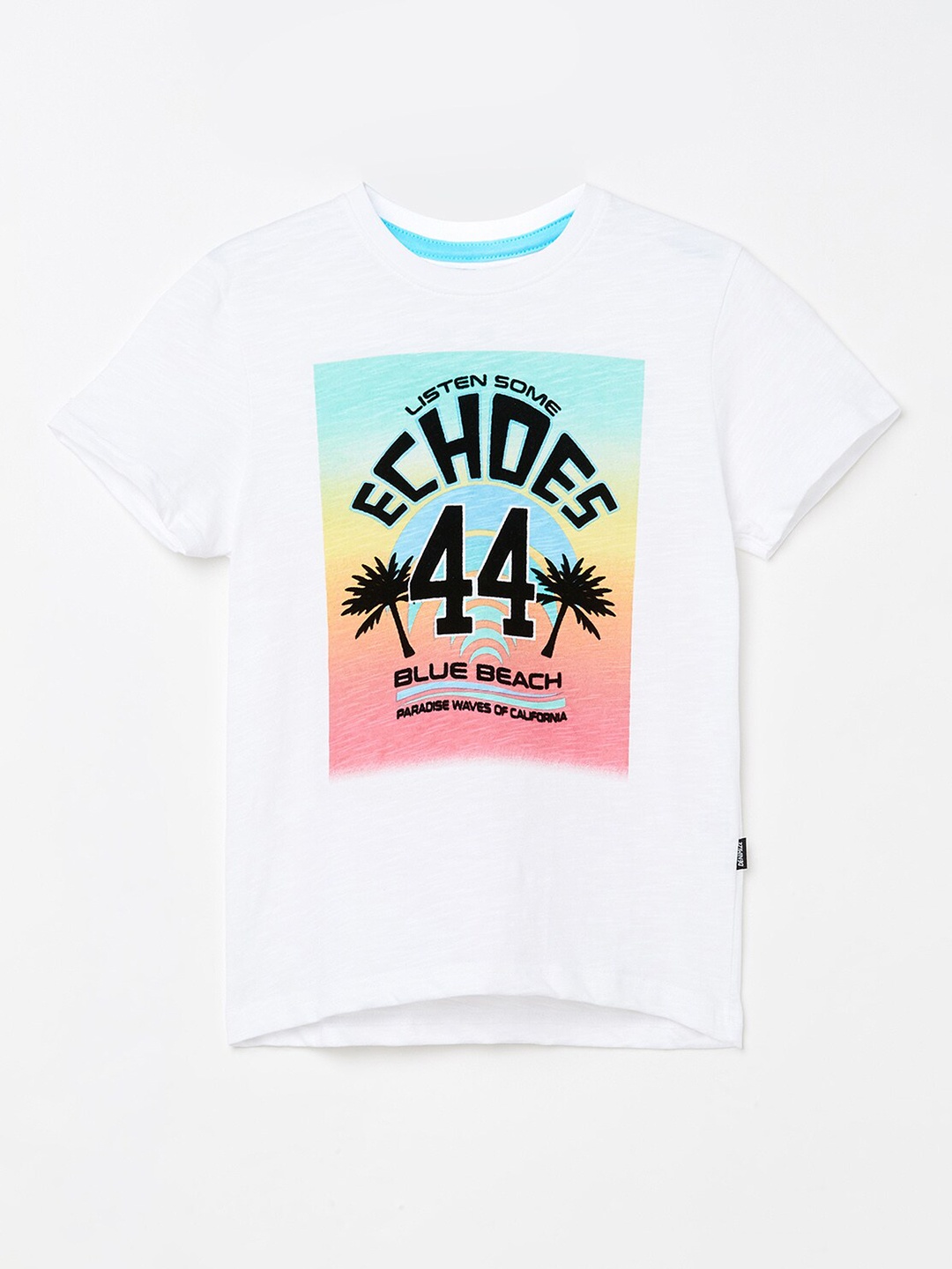 

Denimize by Fame Forever Boys Off White Typography Printed T-shirt
