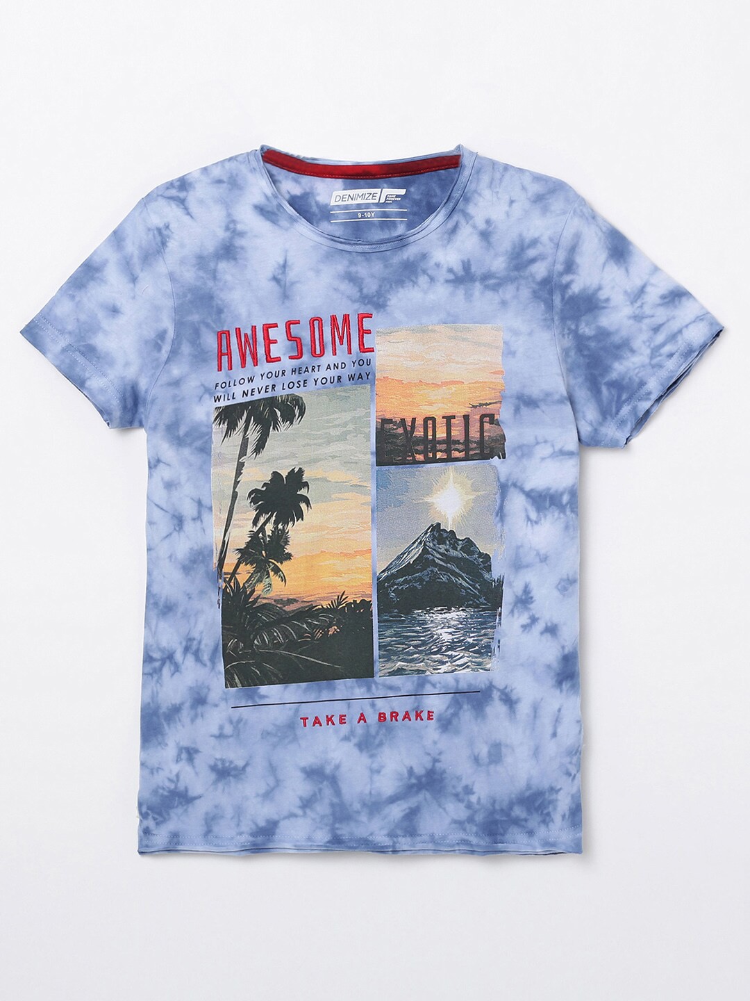

Denimize by Fame Forever Boys Blue Printed T-shirt