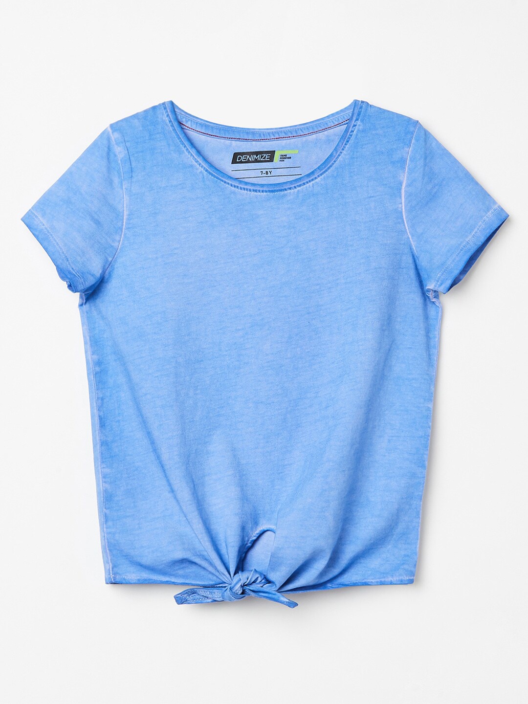 

Denimize by Fame Forever Girls Blue Raw Edge T-shirt