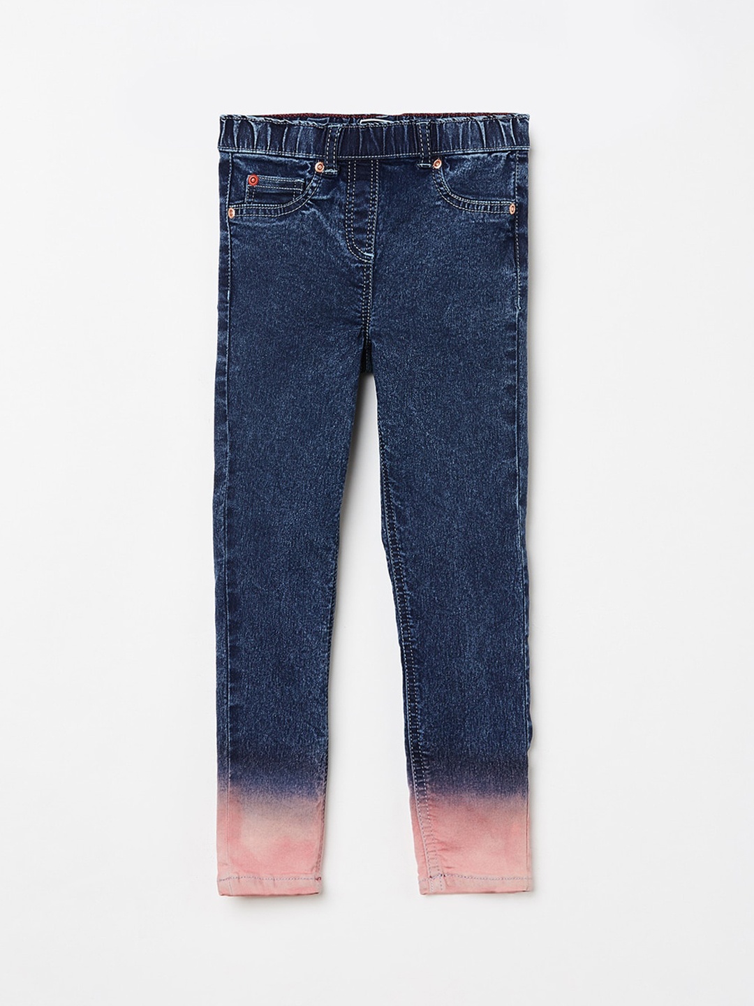 

Denimize by Fame Forever Girls Blue Low Distress Jeans