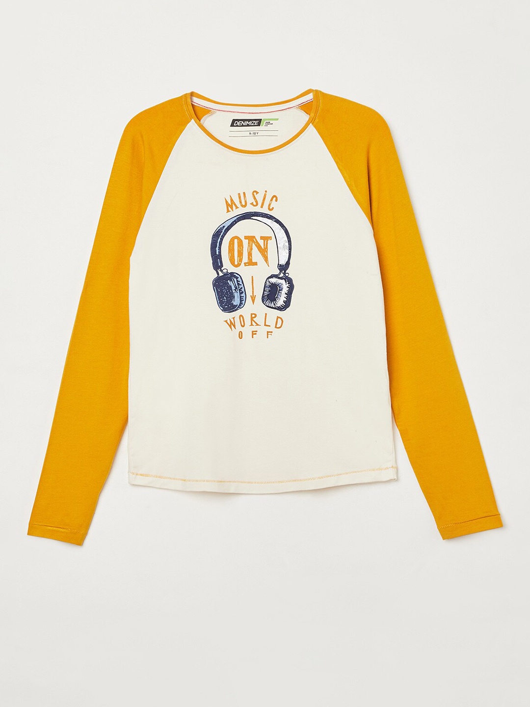 

Denimize by Fame Forever Girls Yellow Printed T-shirt