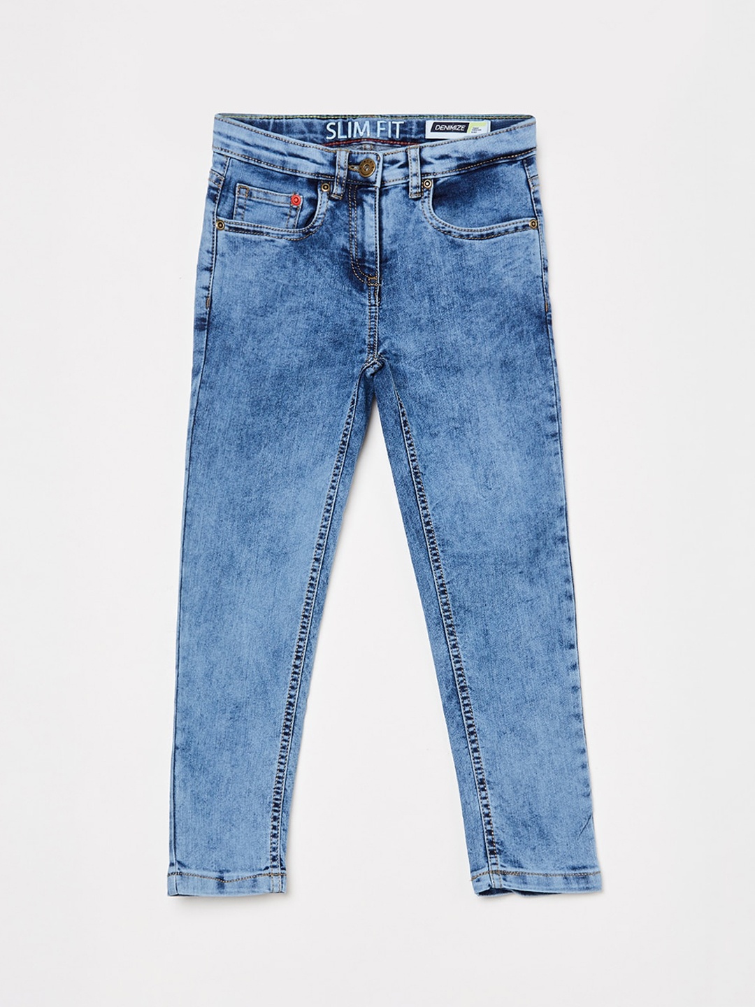 

Denimize by Fame Forever Girls Blue Slim Fit Heavy Fade Jeans