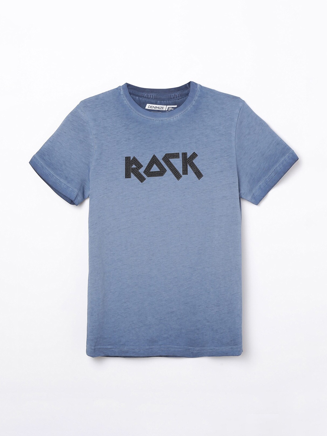 

Denimize by Fame Forever Boys Blue Typography Printed Applique T-shirt