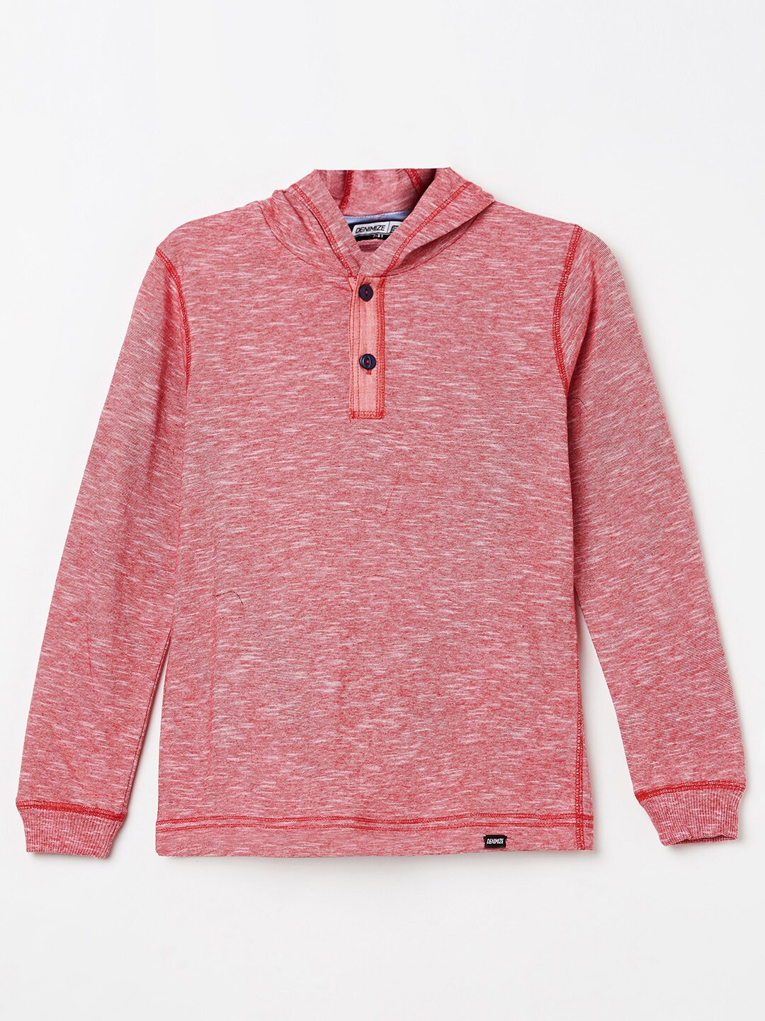 

Denimize by Fame Forever Boys Red Henley Neck T-shirt