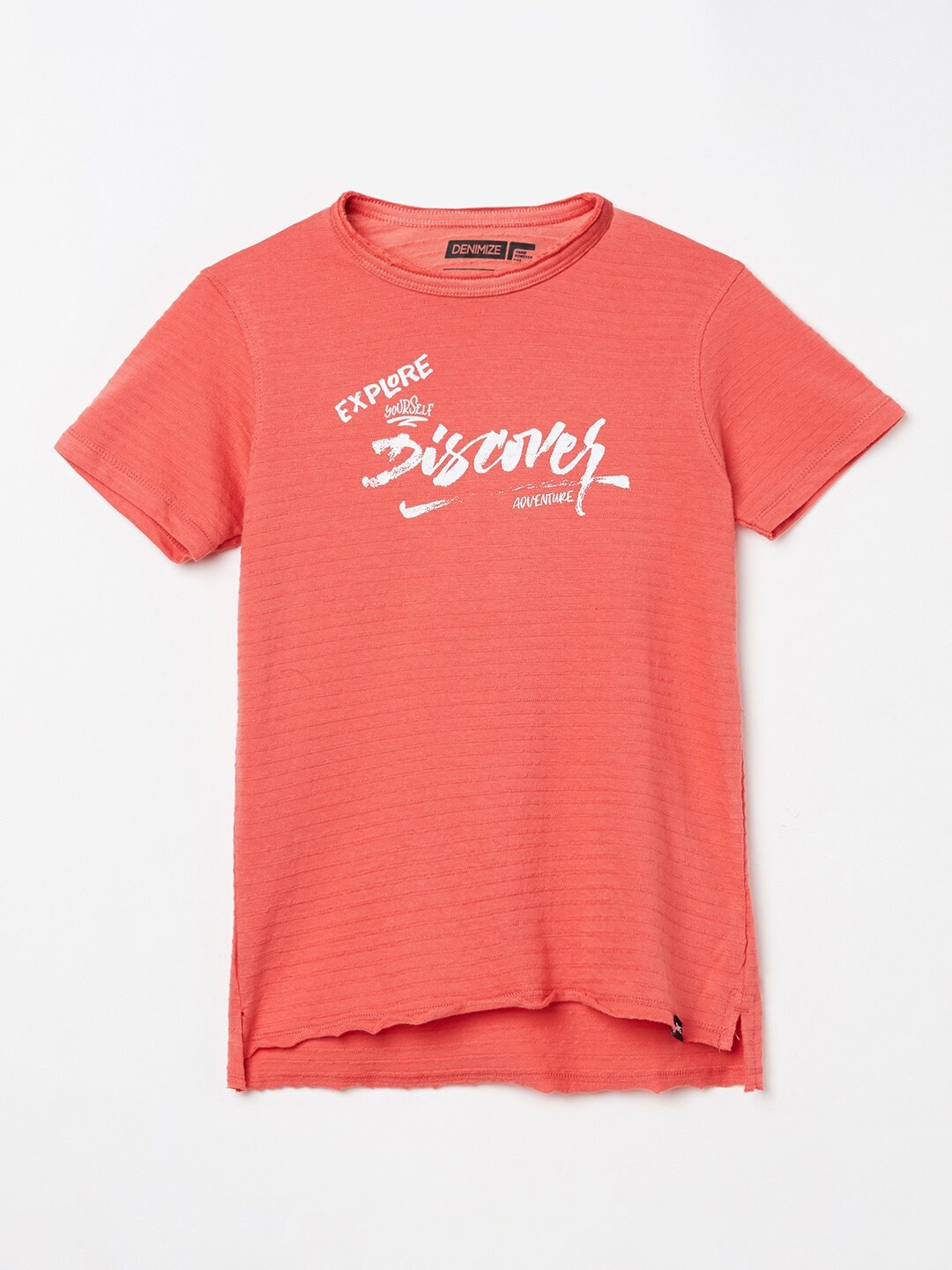

Denimize by Fame Forever Boys Coral Printed T-shirt