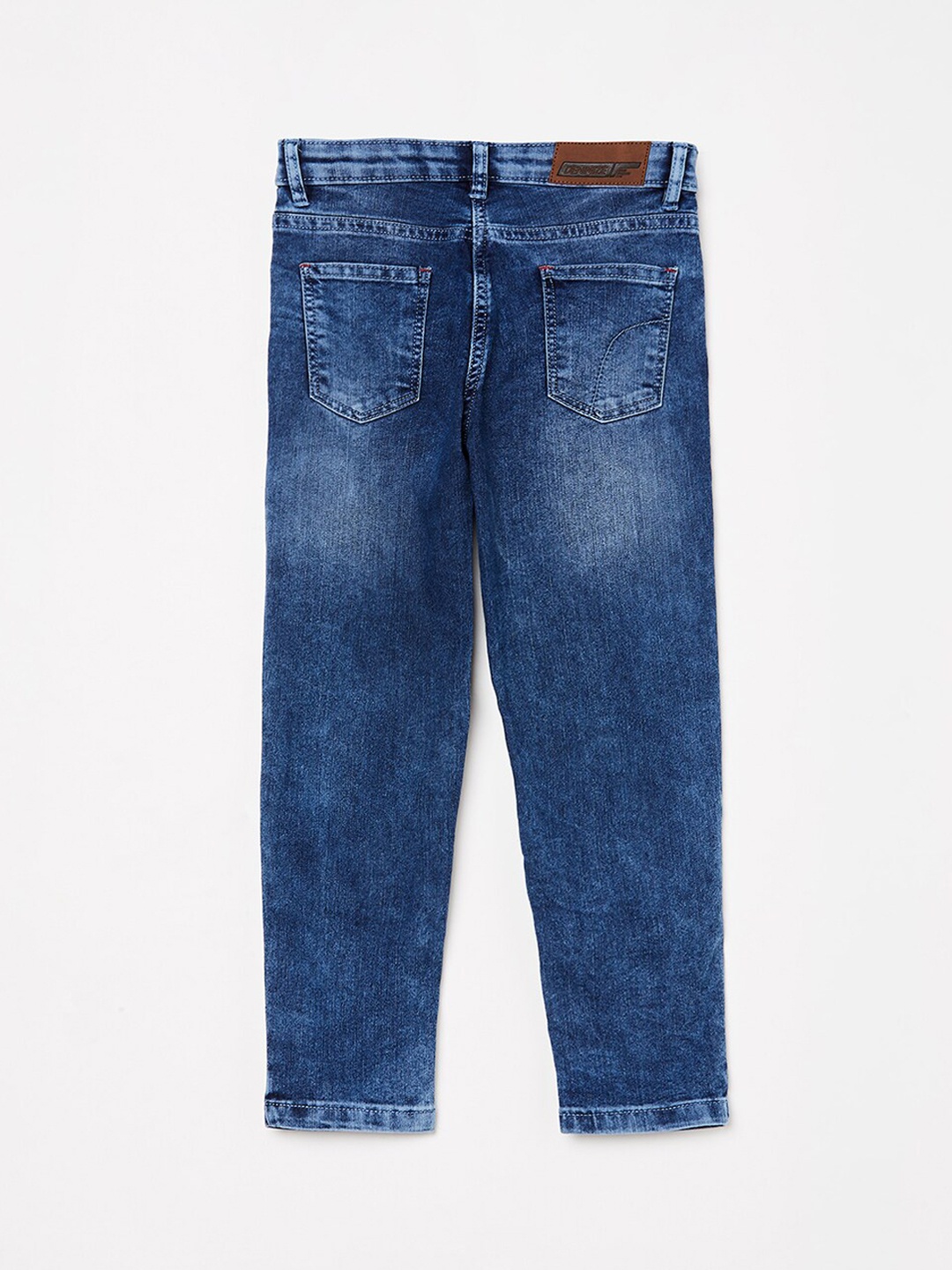 

Denimize by Fame Forever Girls Blue Slim Fit Slash Knee Heavy Fade Jeans
