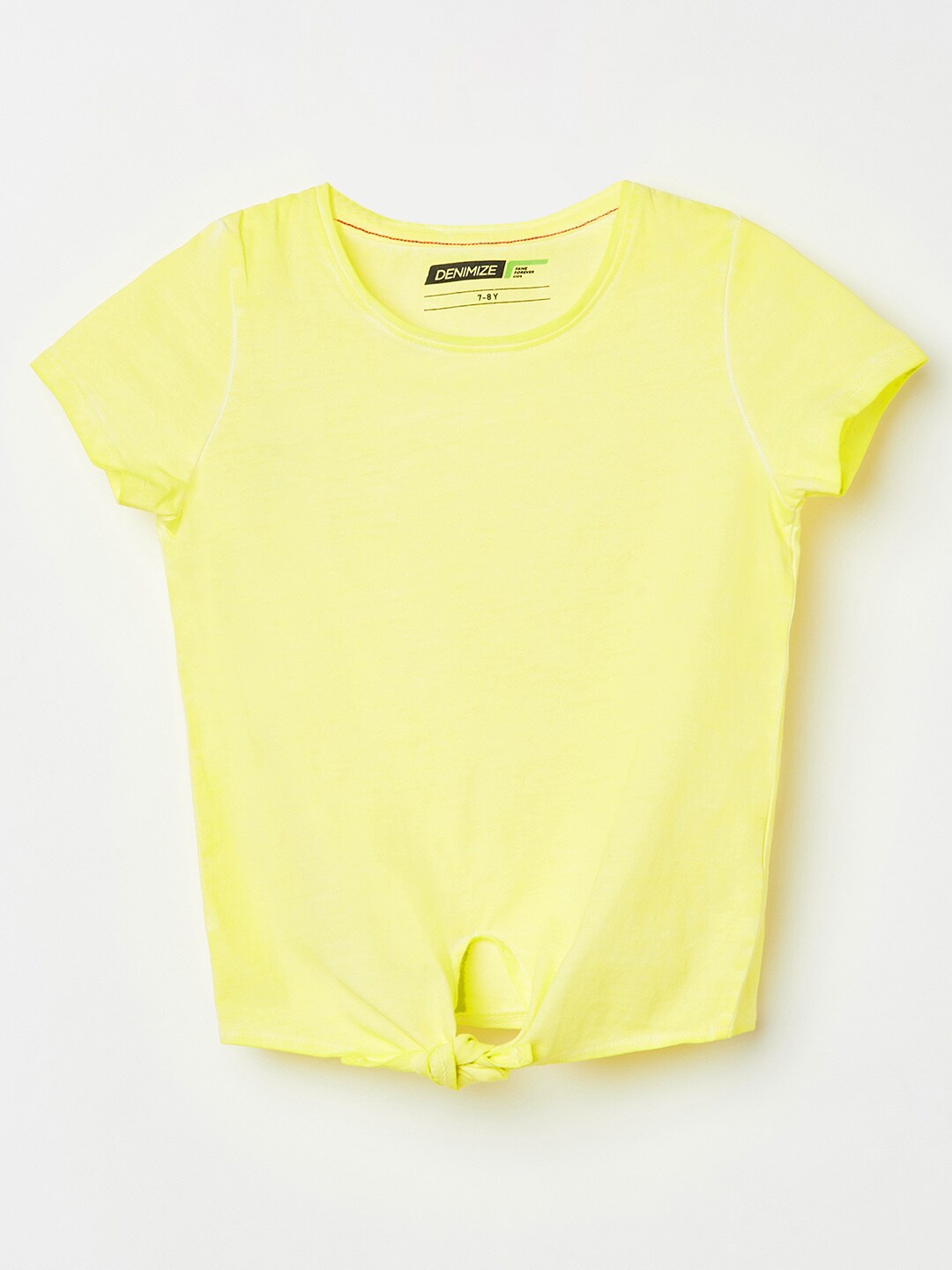 

Denimize by Fame Forever Girls Yellow V-Neck T-shirt