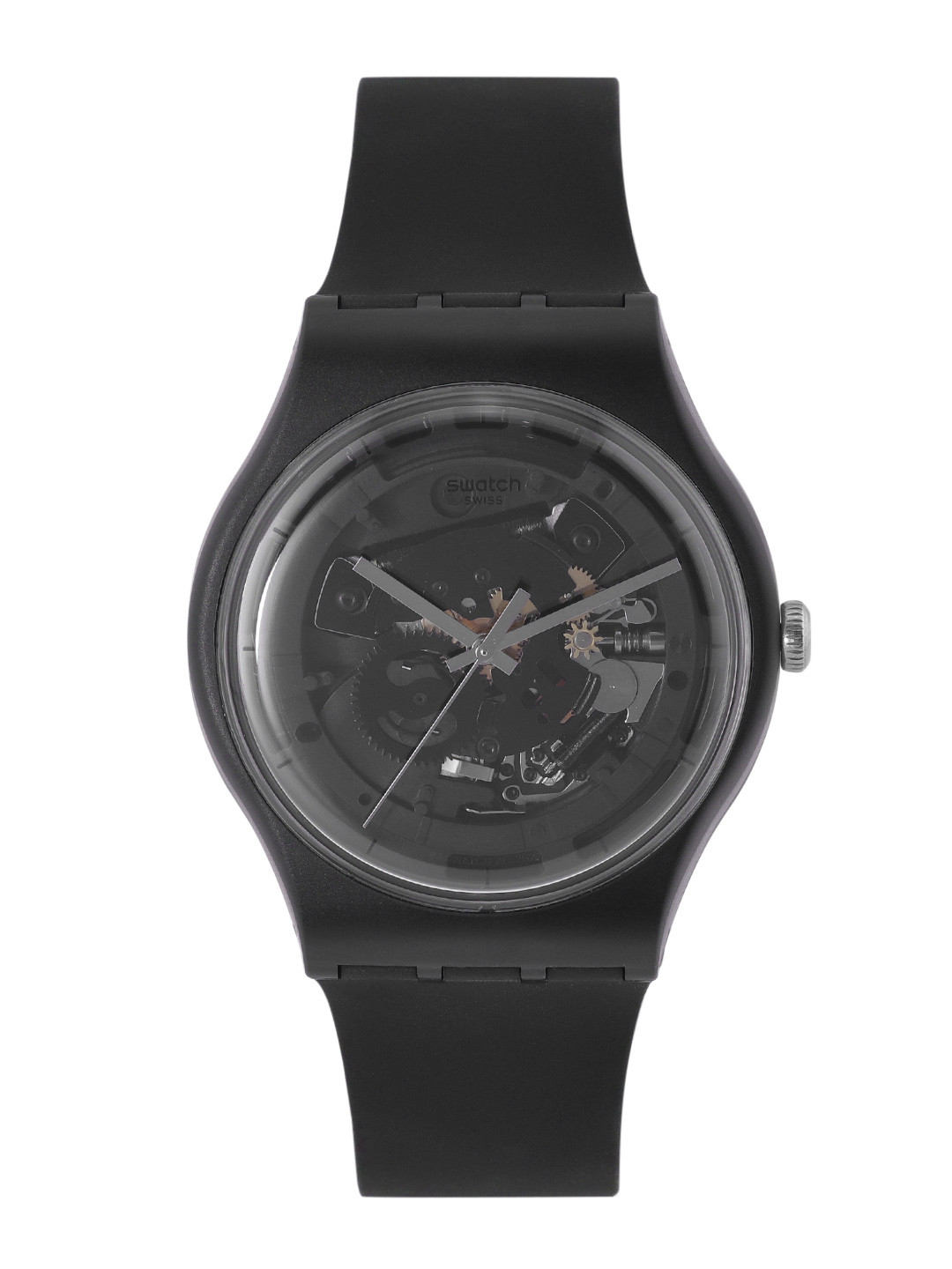 

Swatch Unisex Transparent Skeleton Swiss Made Water Resistant Analogue Watch SO32B108