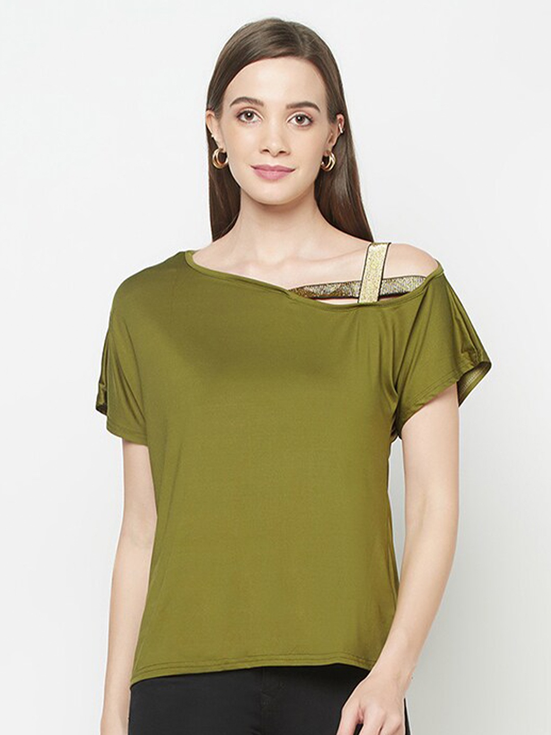 

iki chic Green Extended Sleeves Regular Top