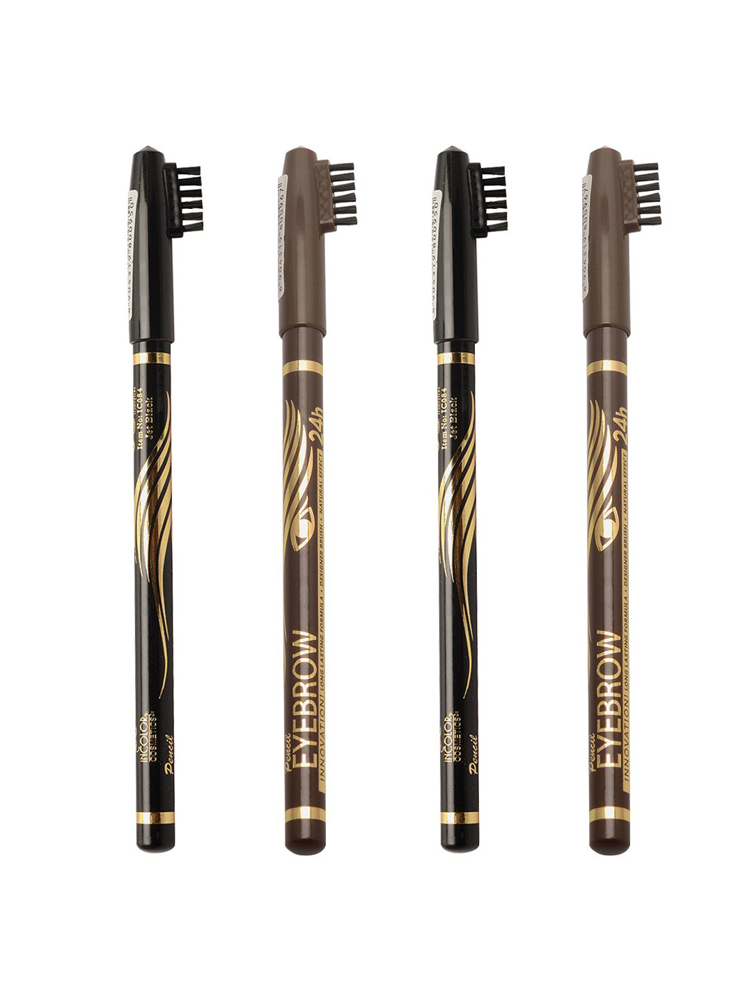 

Incolor Pack of 4 Eyebrow Pencil - combo 02, Multi
