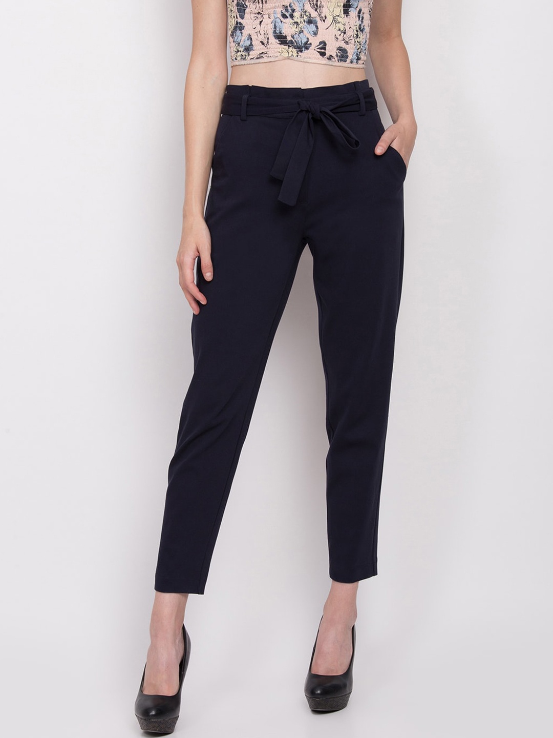 

ZOELLA Women Navy Blue Trousers