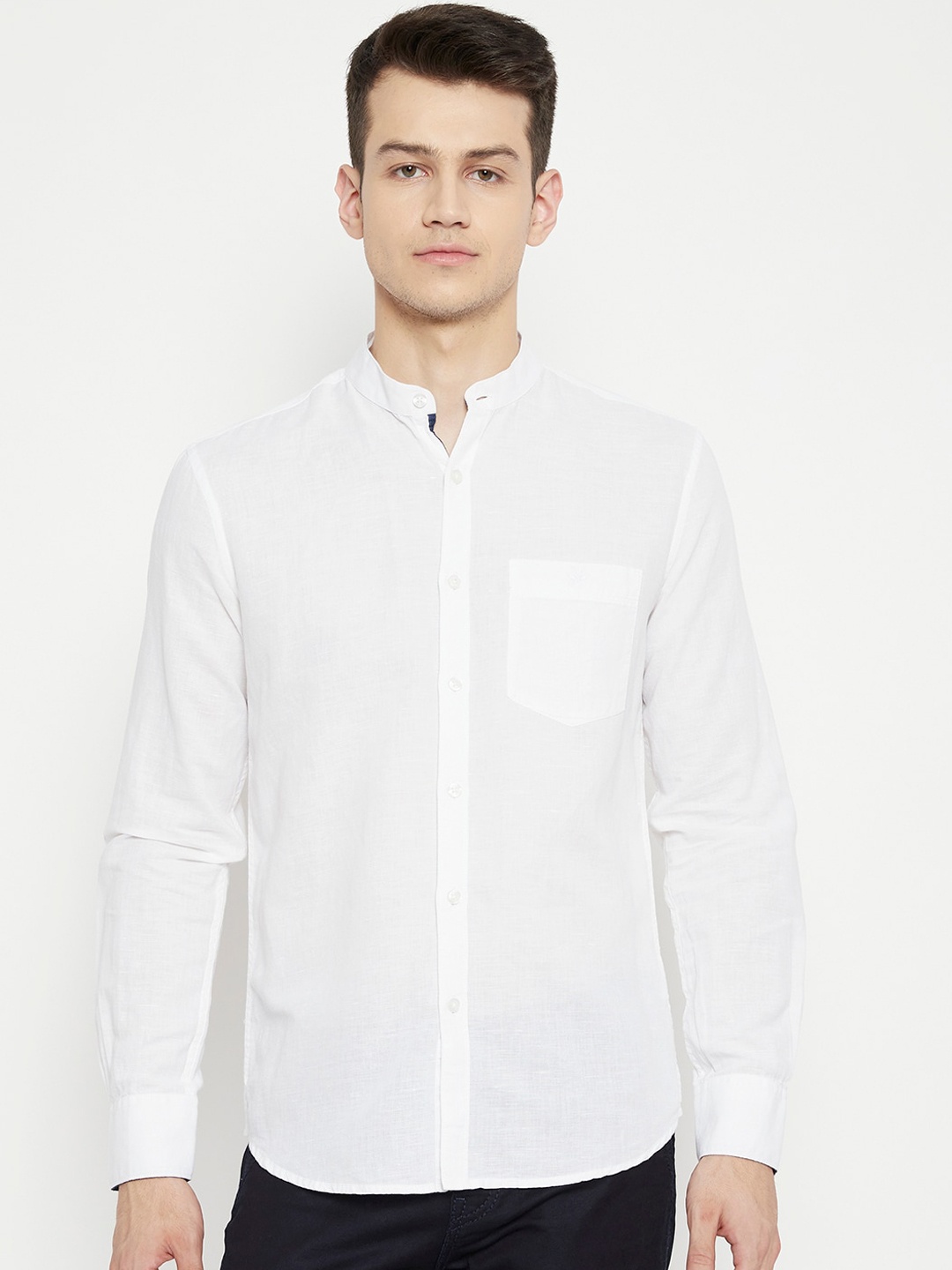 

Crimsoune Club Men White Slim Fit Casual Shirt