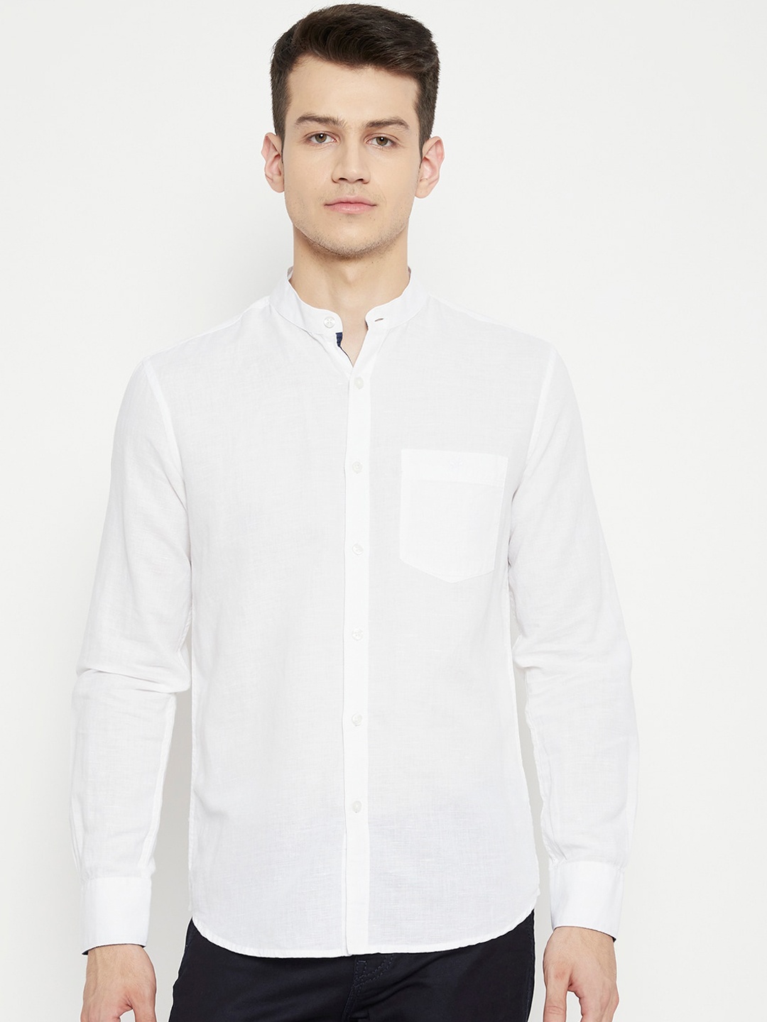 

Crimsoune Club Men White Slim Fit Casual Shirt