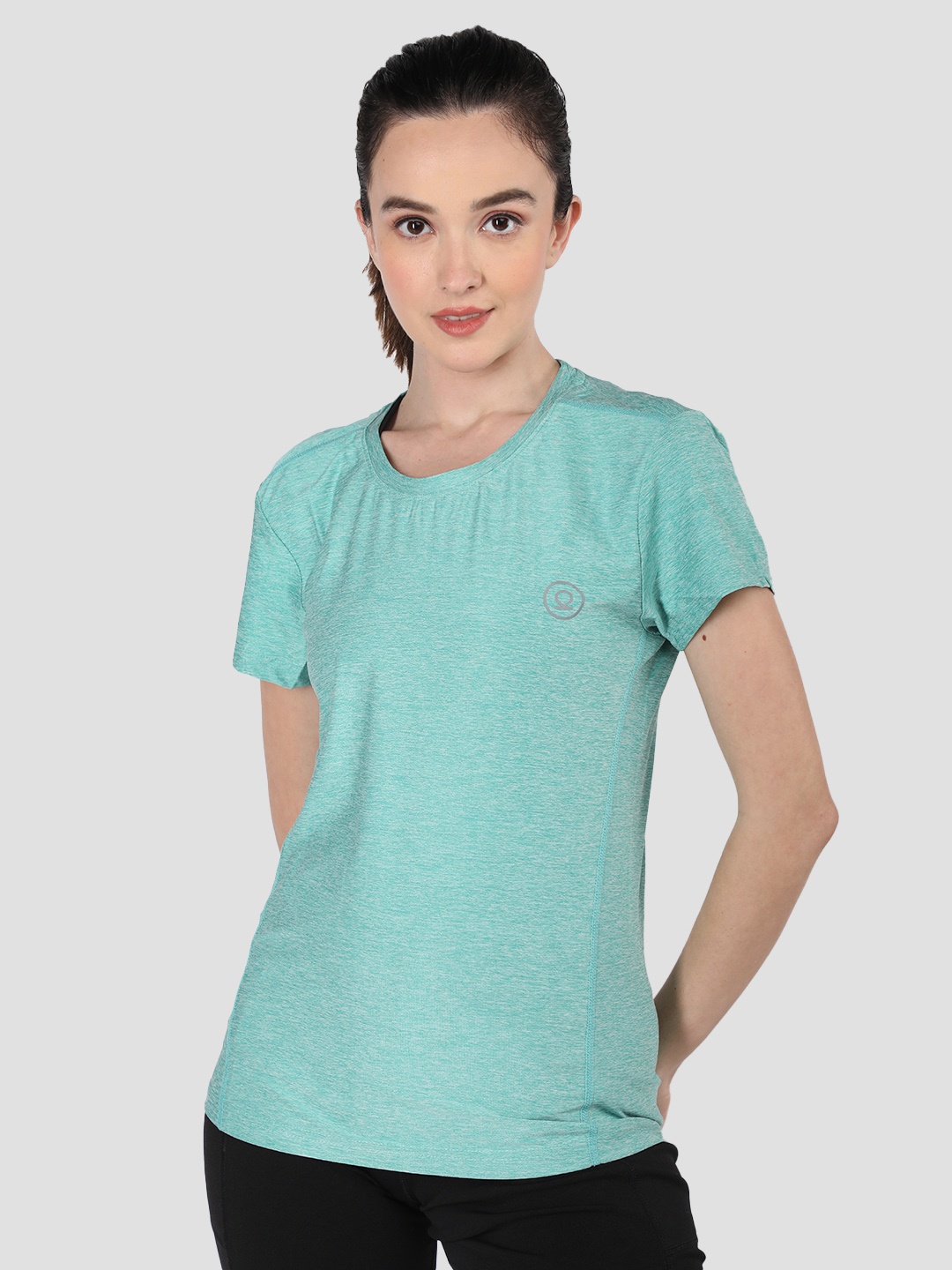 

Chkokko Women Green Gym T-shirt