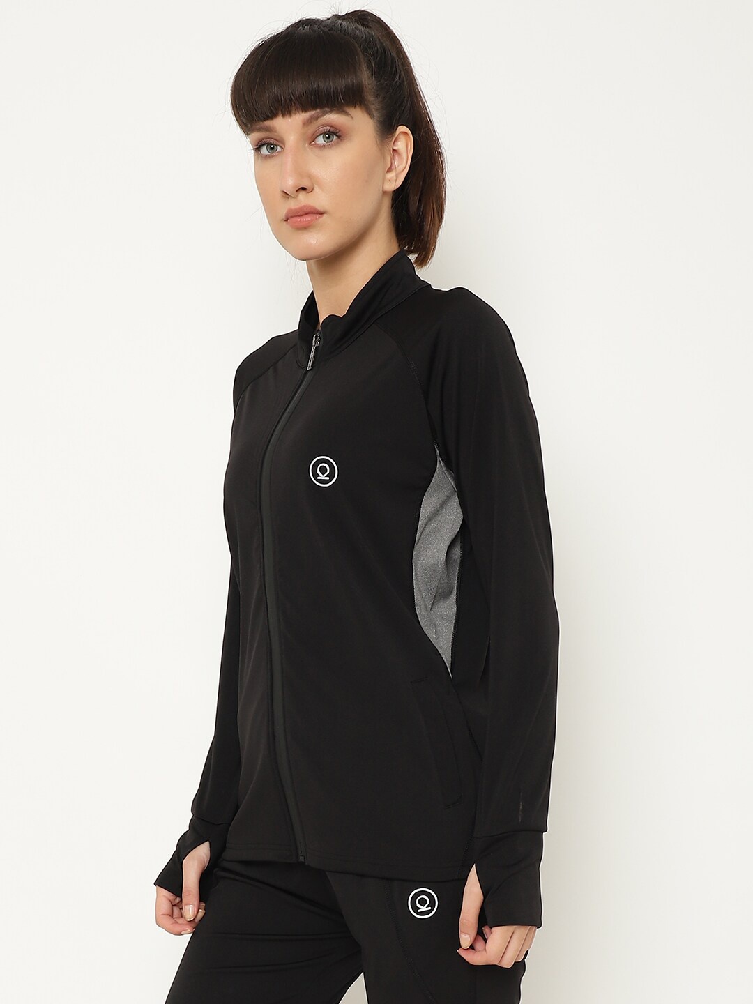 

Chkokko Women Black Sporty Jacket