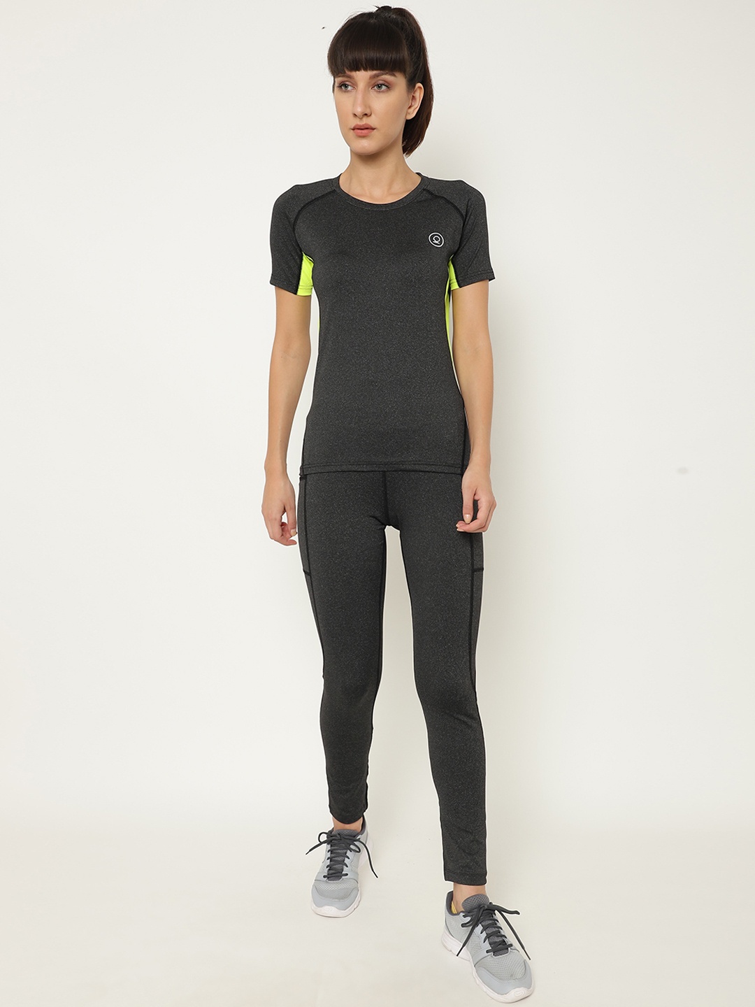 

CHKOKKO Women Grey Sports Tracksuit