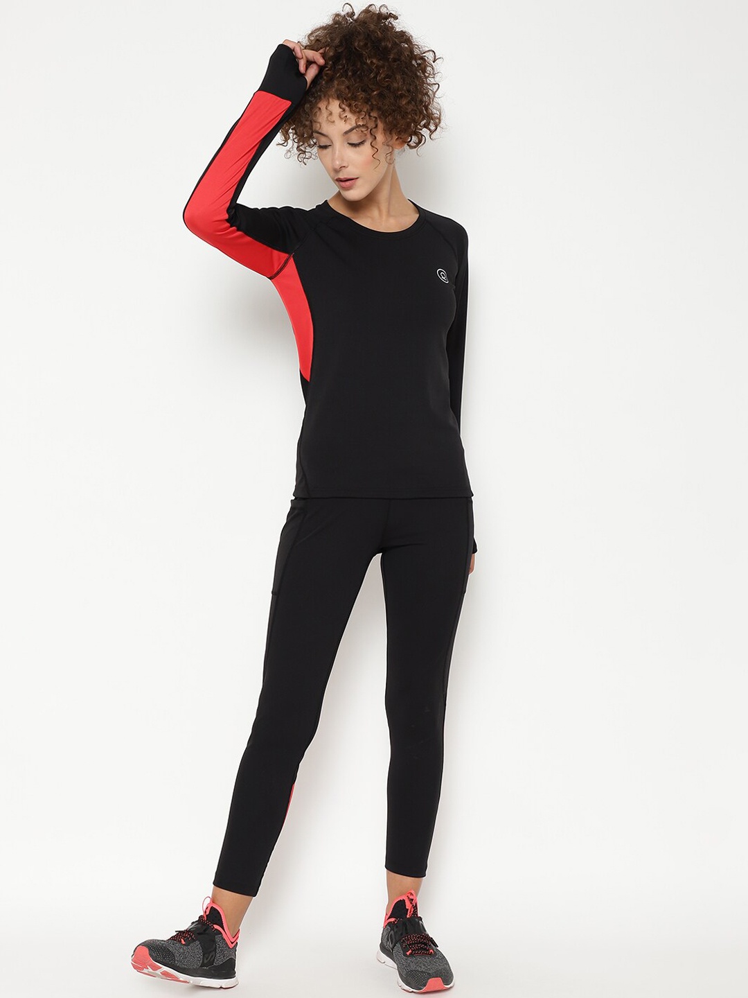 

Chkokko Womens Black & Red Sports Tracksuit