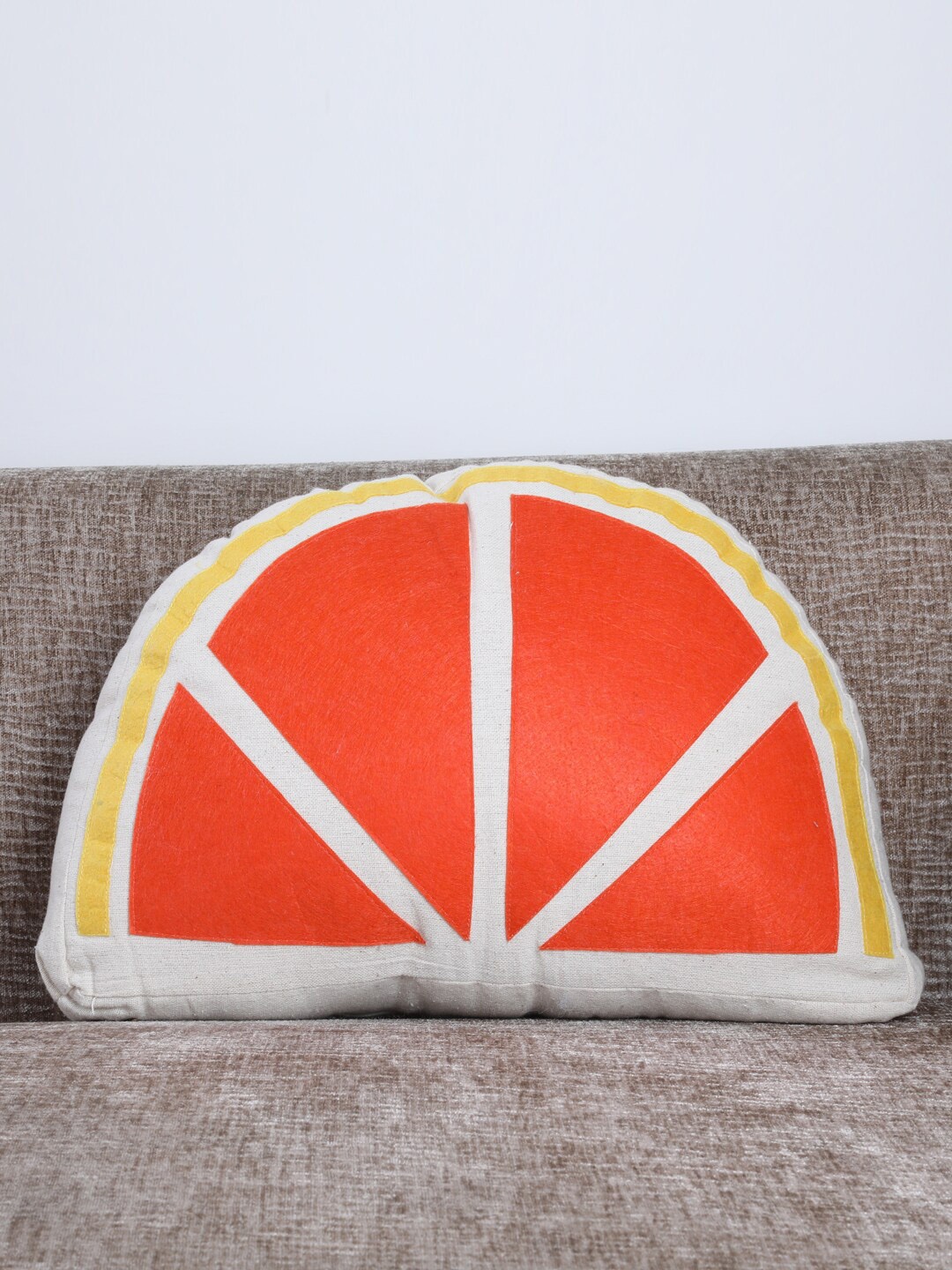 

YK Unisex Kids Orange & Cream Melon Canvas Cushion