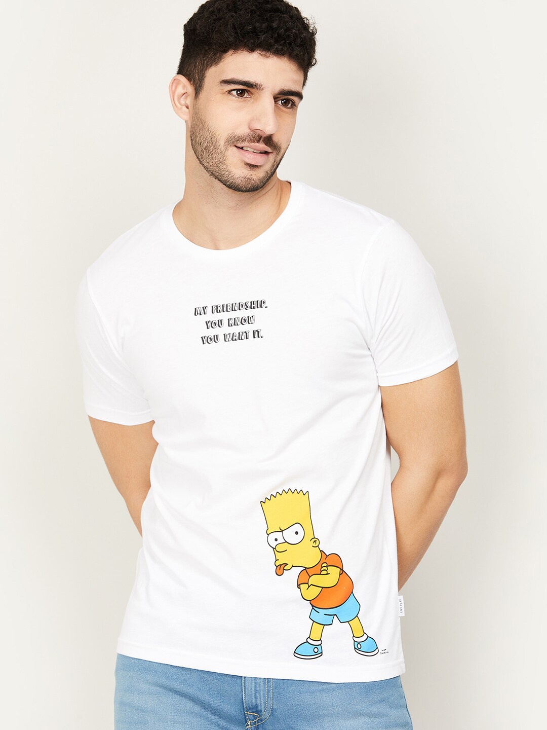 

Fame Forever by Lifestyle Men White Graphic Printed T-shirt