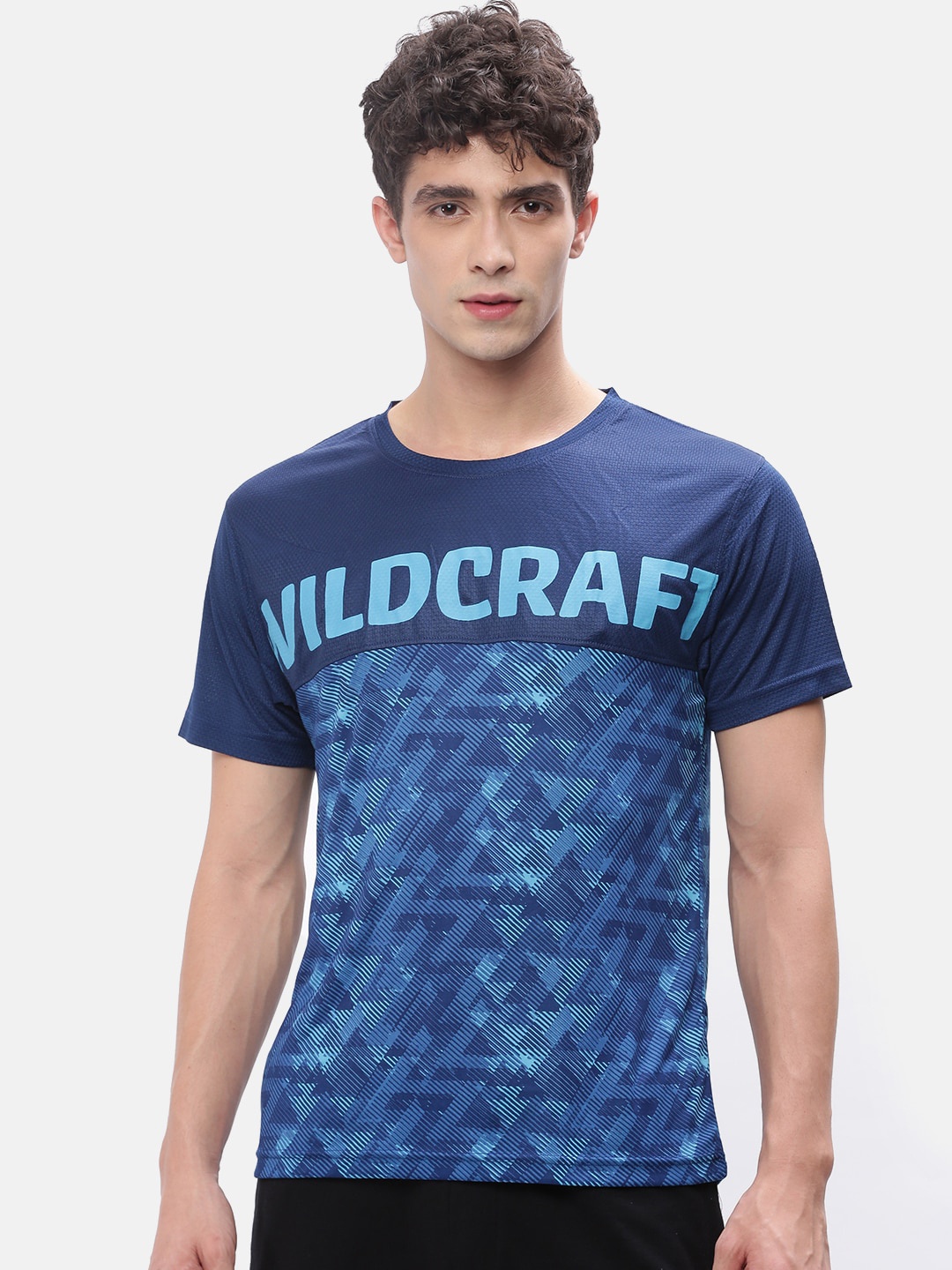 

Wildcraft Men Blue Typography Printed T-shirt