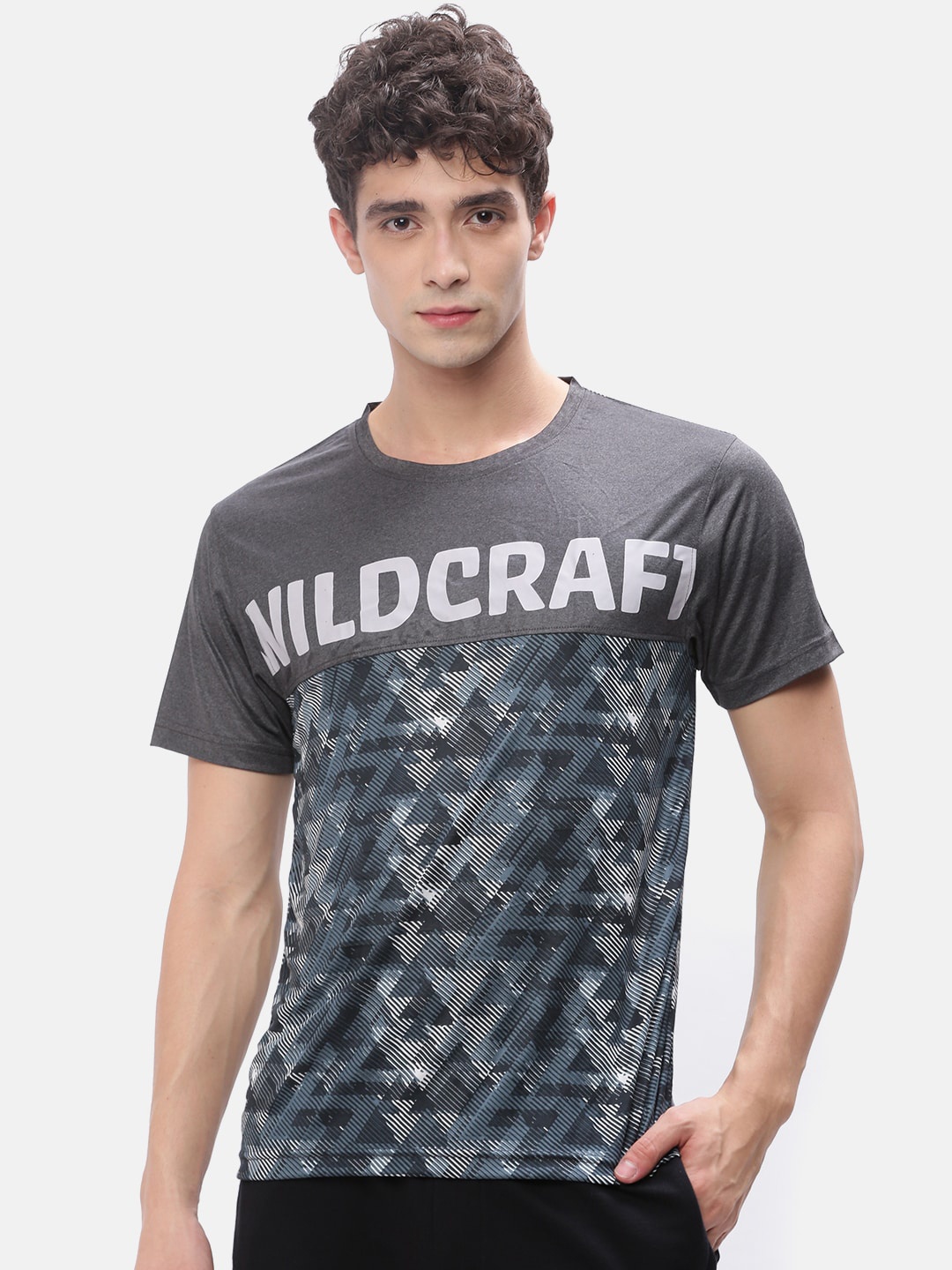 

Wildcraft Men Grey Typography Printed T-shirt